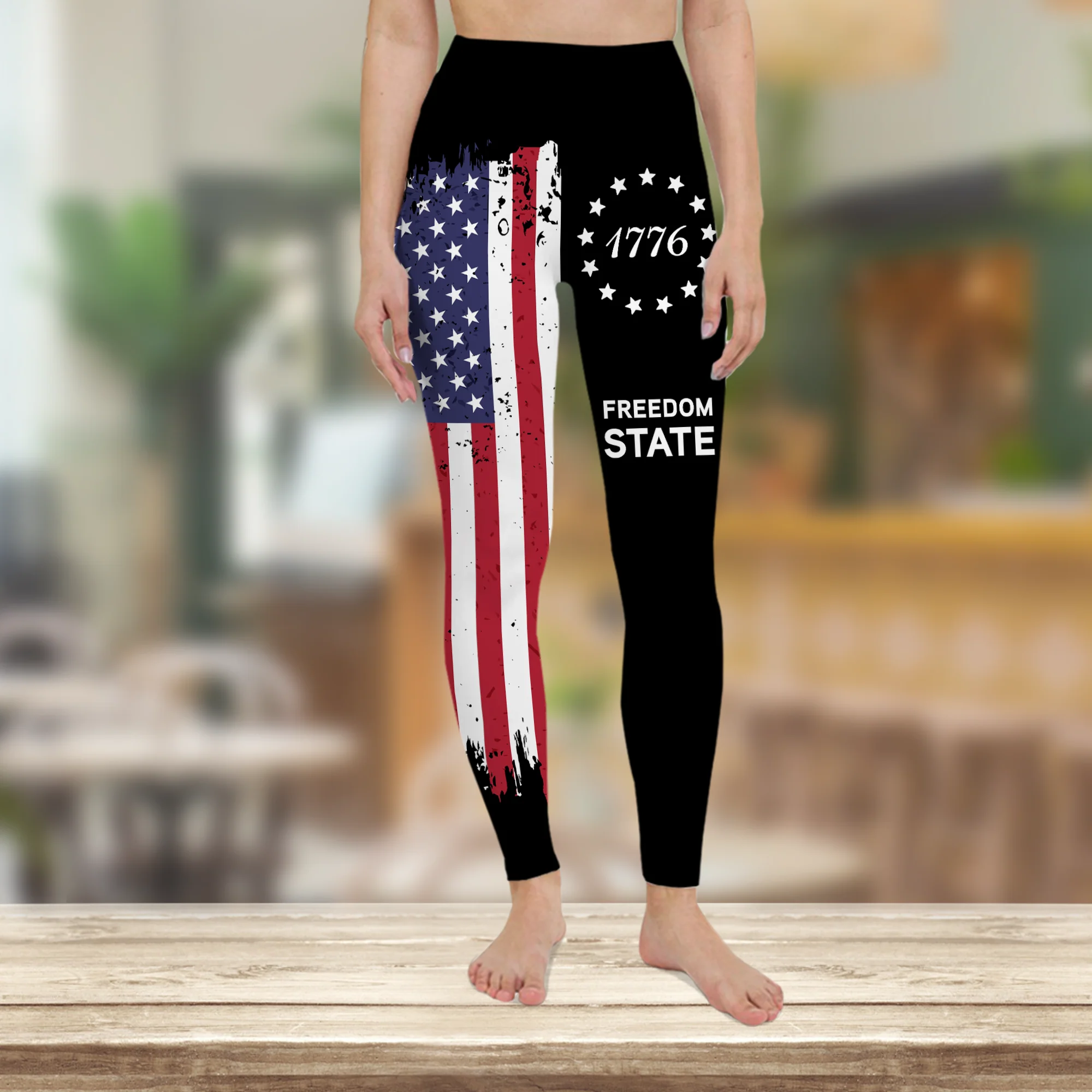 American Flag 1776 Freedom State Leggings HO82 902218 - Image 3