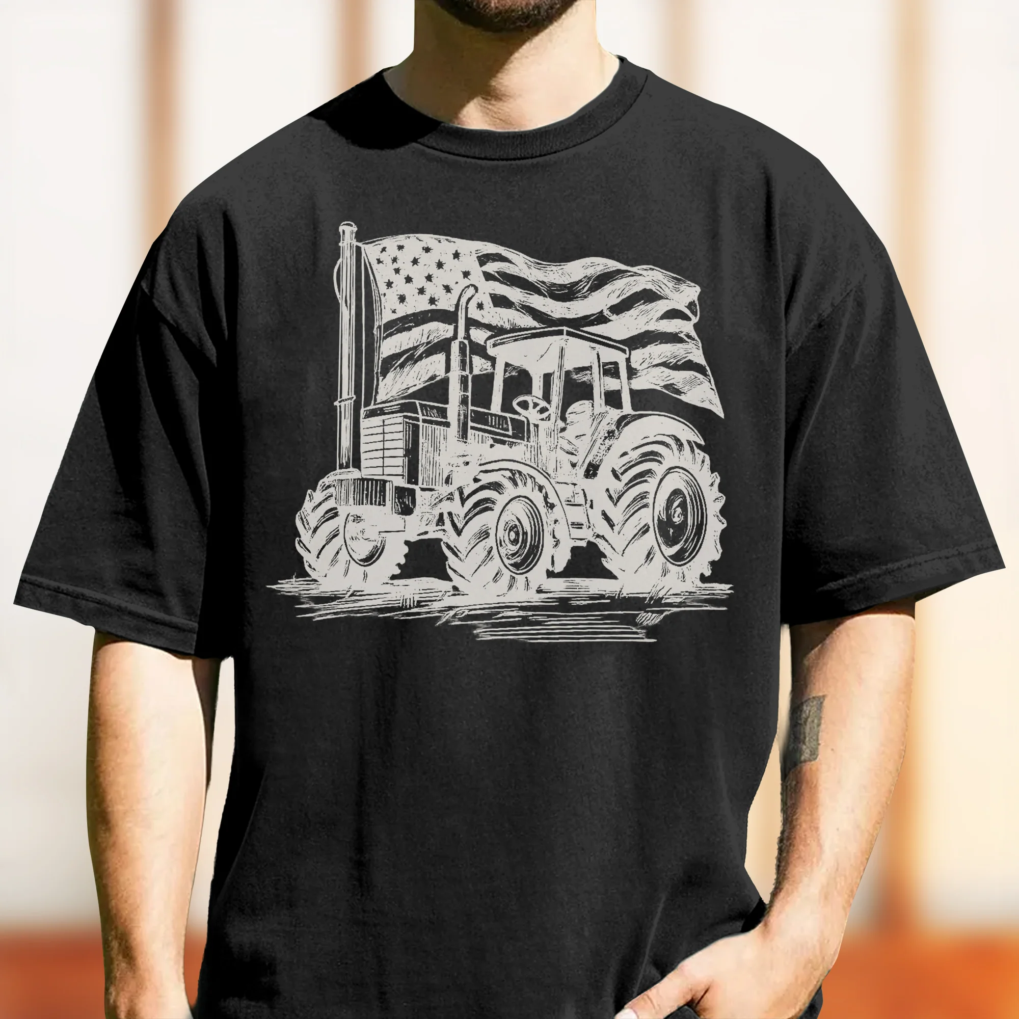 American Flag Tractor Comfort Shirt USA Independence Day Gift LM32 669217 - Image 2