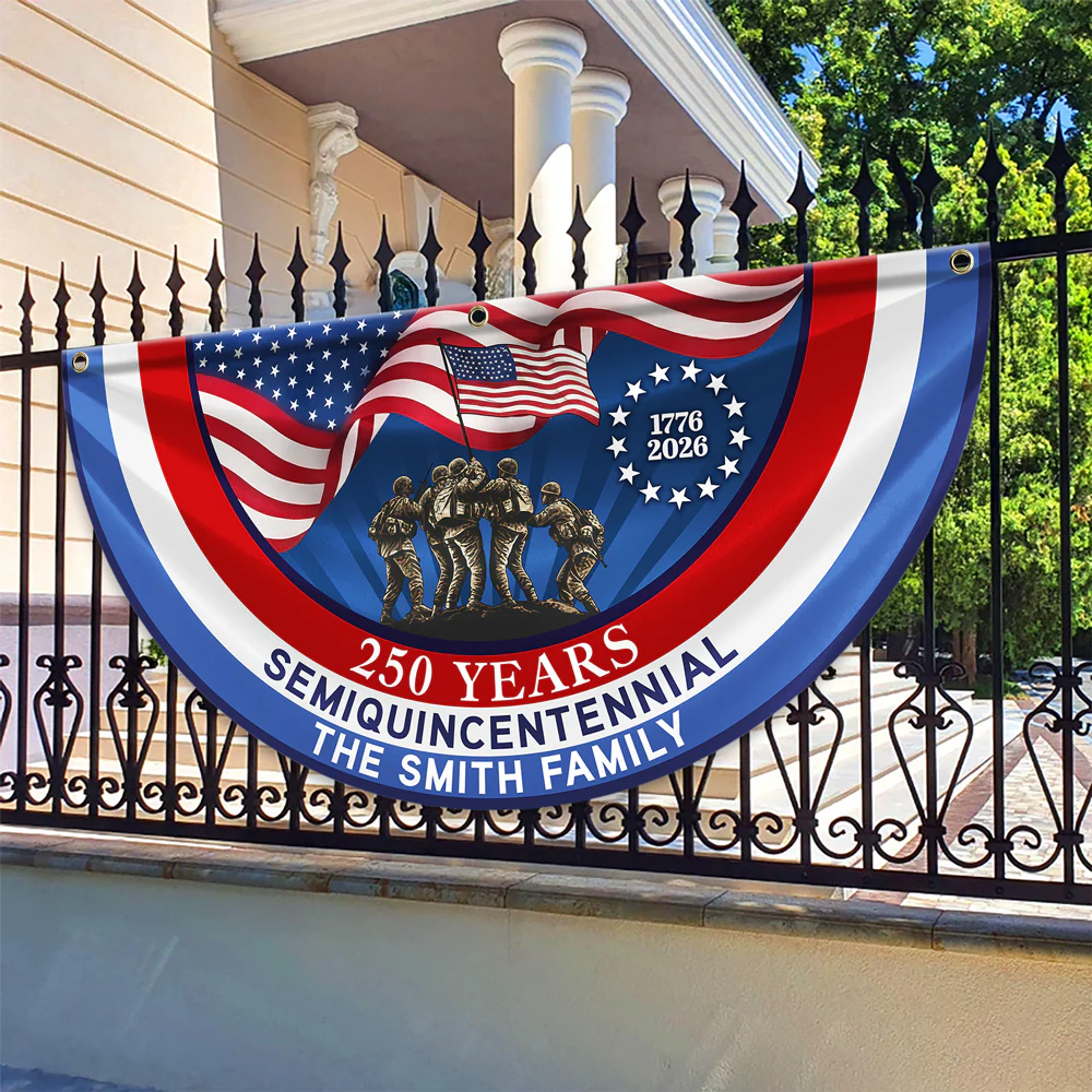 American Flag - USA 250th Anniversary Semiquincentennial Non-Pleated Fan Flag HO82 901056 - Image 3