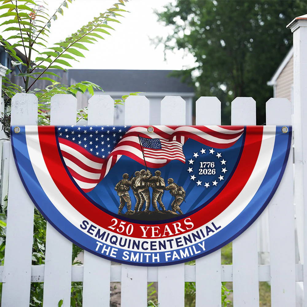 American Flag - USA 250th Anniversary Semiquincentennial Non-Pleated Fan Flag HO82 901056 - Image 4