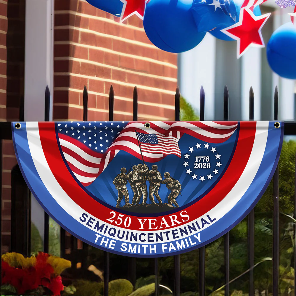 American Flag - USA 250th Anniversary Semiquincentennial Non-Pleated Fan Flag HO82 901056 - Image 5