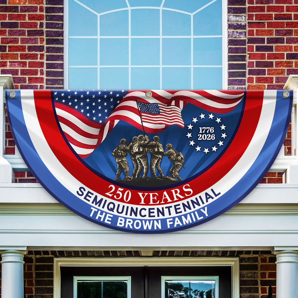American Flag - USA 250th Anniversary Semiquincentennial Non-Pleated Fan Flag HO82 901056 - Image 7