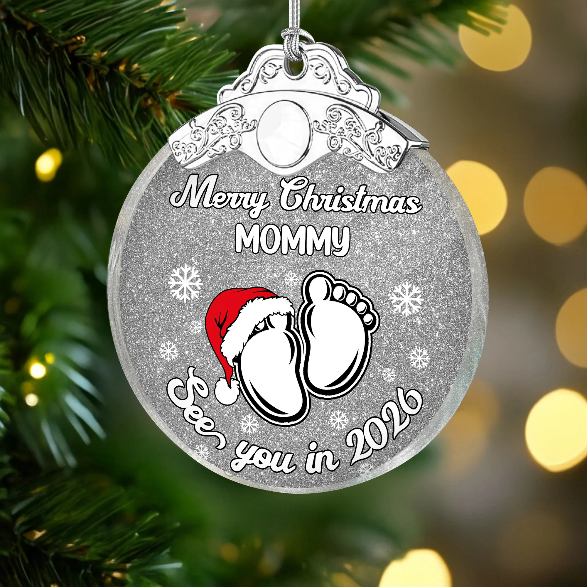 Baby Expecting See You In 2026 - Personalized Metal Top Glass Ornament For Christmas LM32 893975 - Image 8