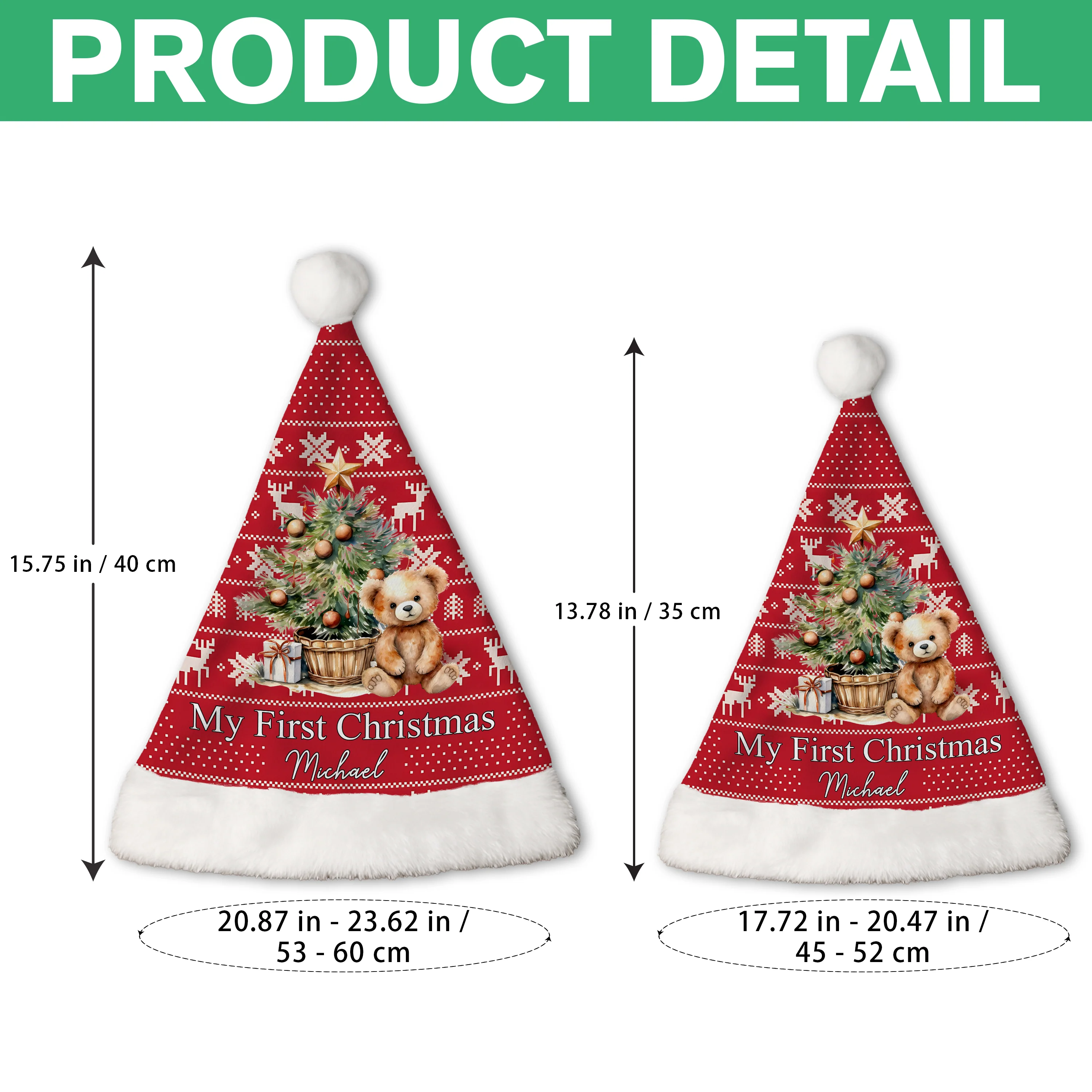 Baby's First Christmas - Personalized Santa Hat LM32 895067 - Image 7