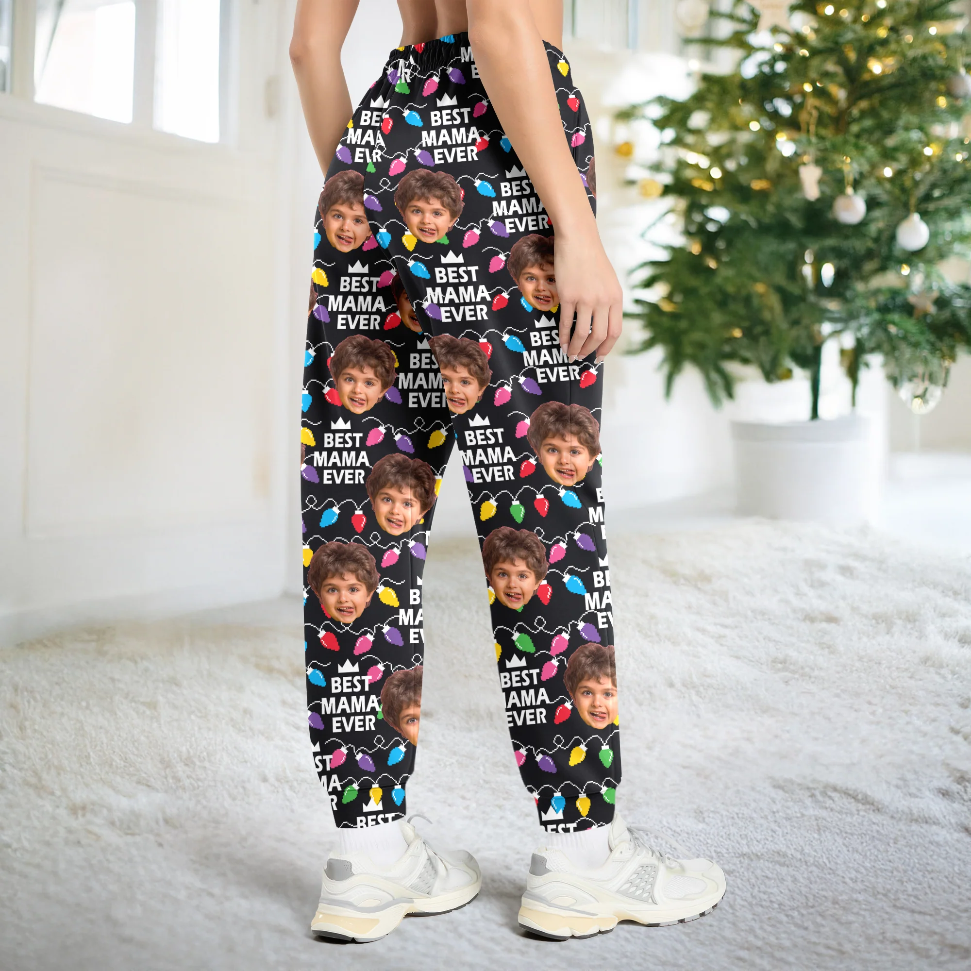 Best Mom Dad Ever Christmas Light - Personalized Sweatpants CH07 899396 - Image 3