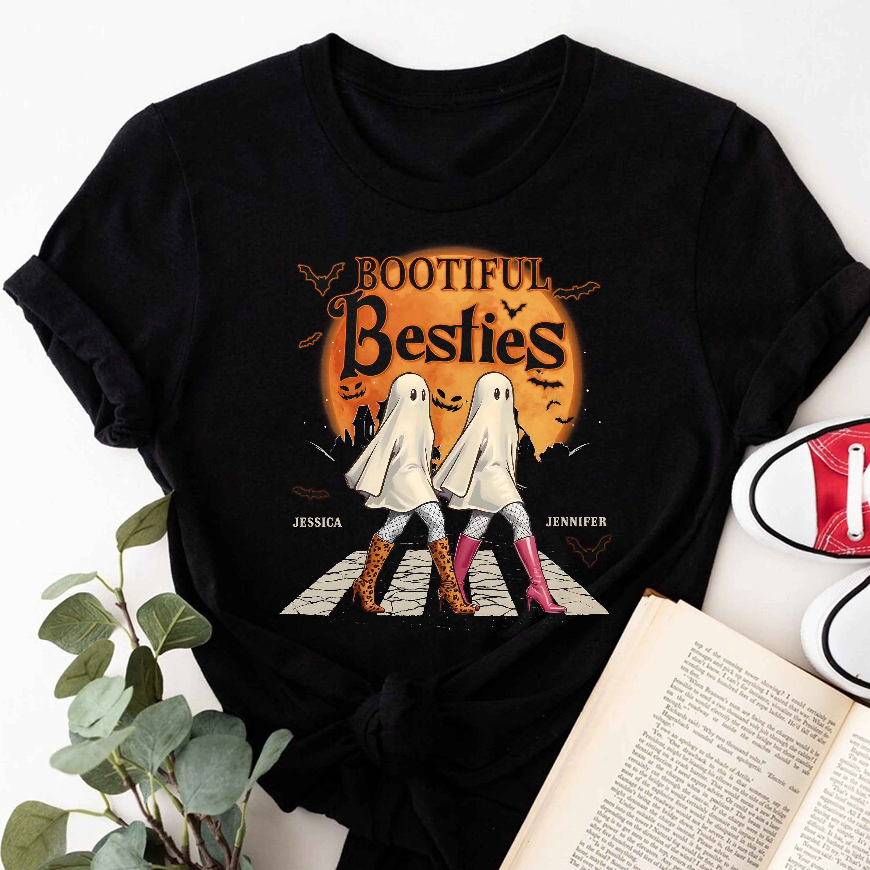 Bootiful Besties - Personalized Dark Shirt Halloween Birthday Gifts For Women, Besties, Sisters, BFF CH07 899320 - Image 6