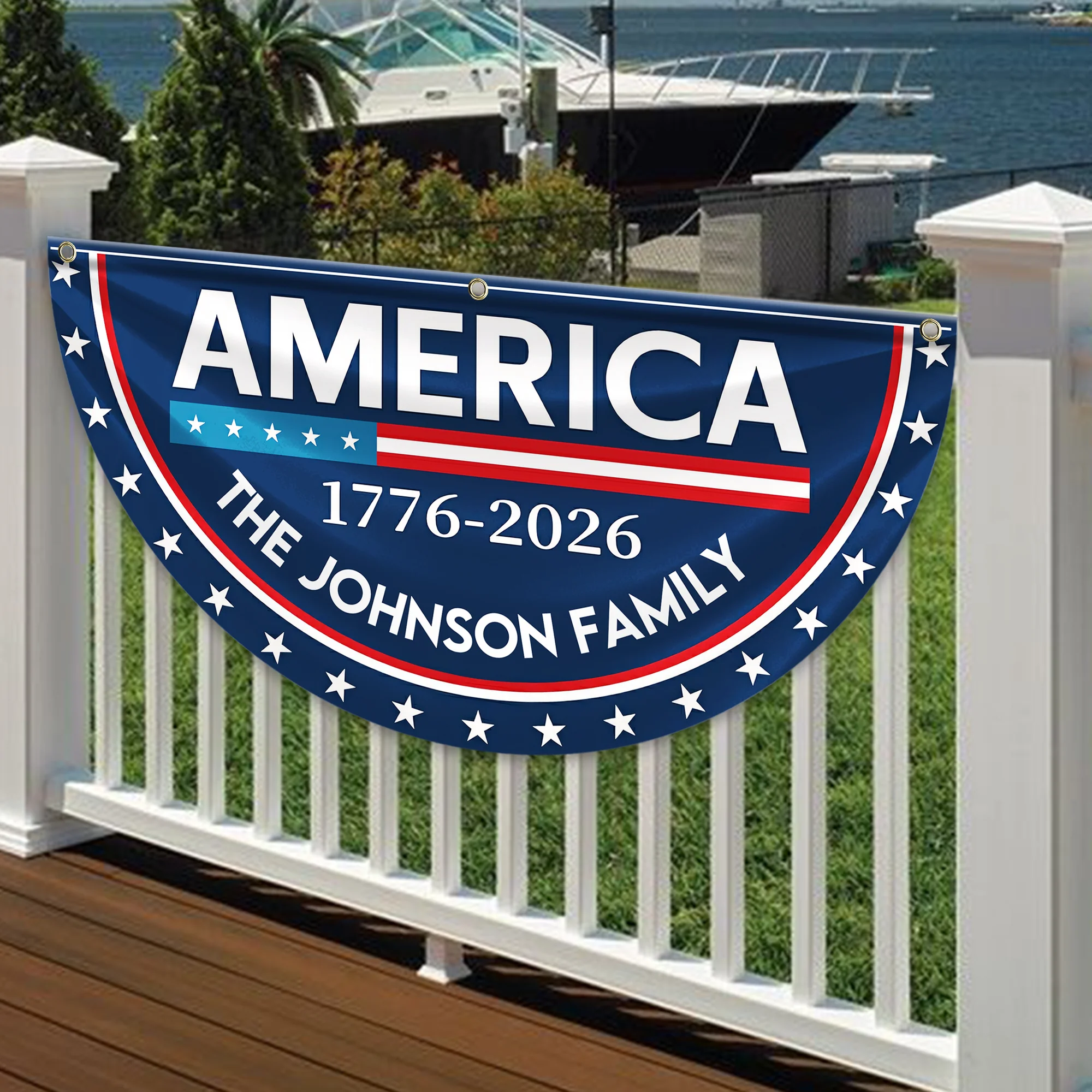 Celebrate America's 250 Years Anniversary Custom Family Name Non-Pleated Fan Flag CH07 910172 - Image 5