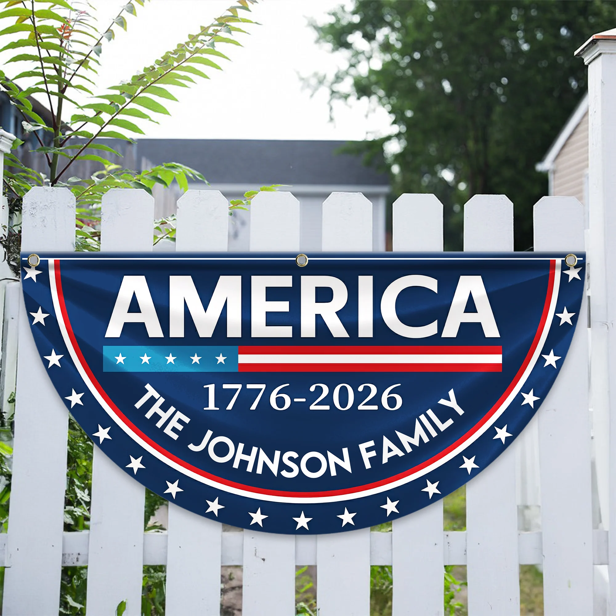 Celebrate America's 250 Years Anniversary Custom Family Name Non-Pleated Fan Flag CH07 910172 - Image 6