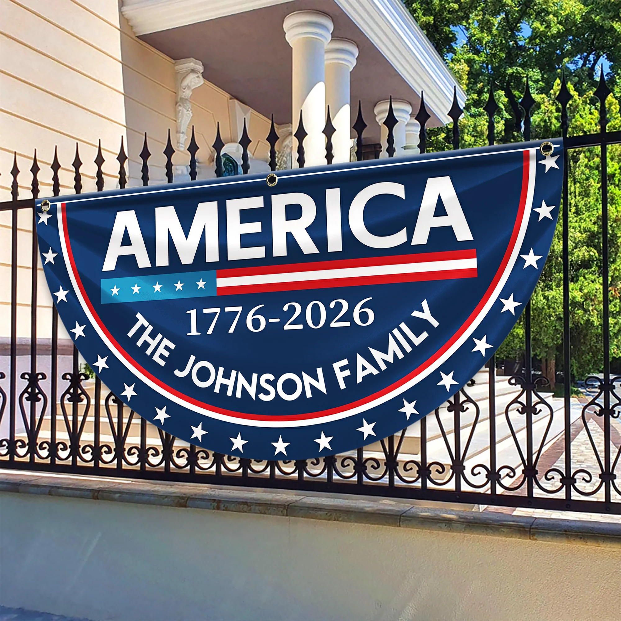 Celebrate America's 250 Years Anniversary Custom Family Name Non-Pleated Fan Flag CH07 910172 - Image 7
