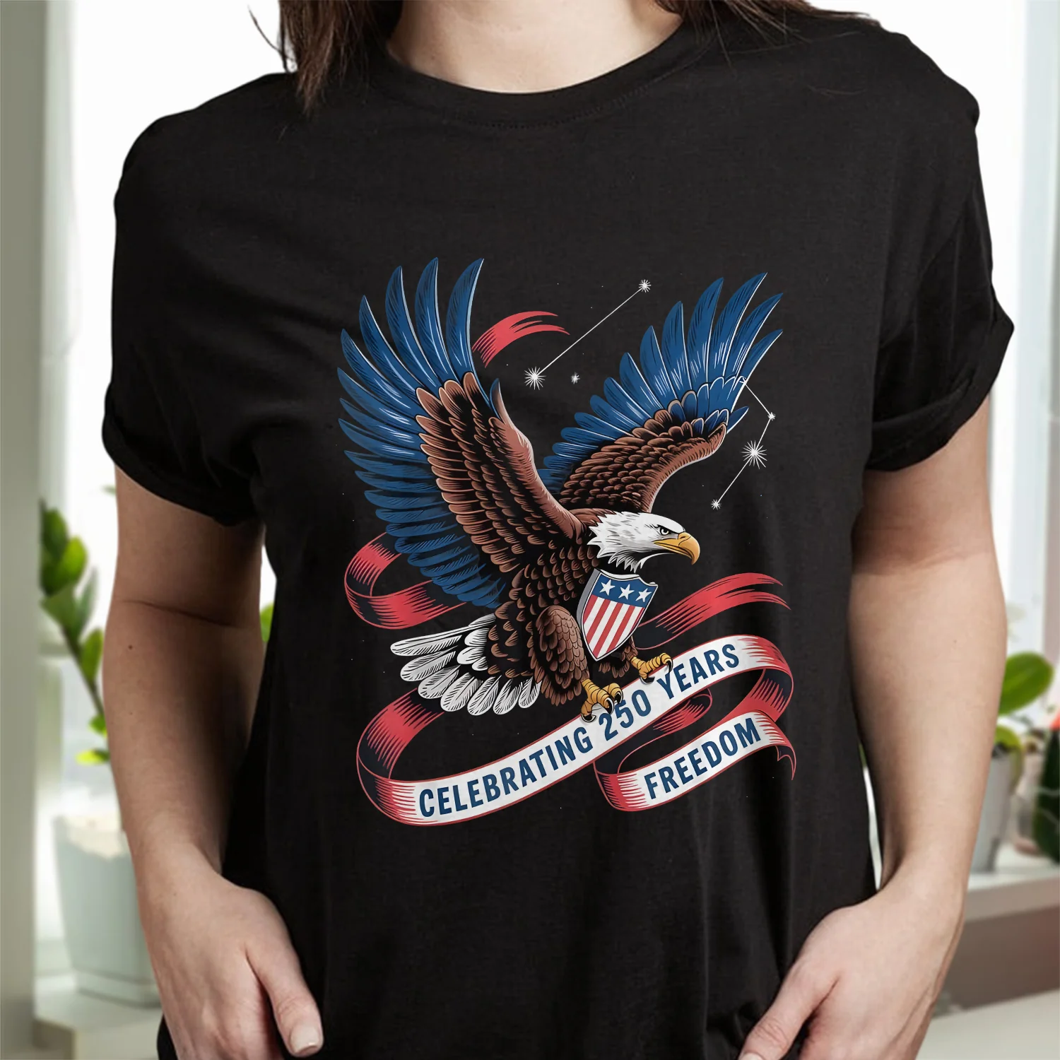 Celebrating 250 Years Freedom Dark Shirt HA75 898870 - Image 4