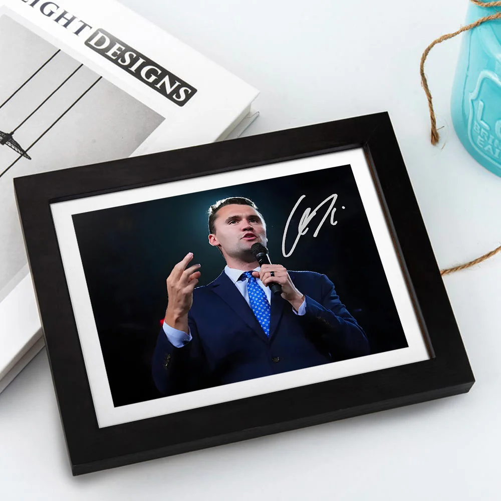 Charlie Kirk Autographed Signed Picture Frame HA75 64424 - Image 6