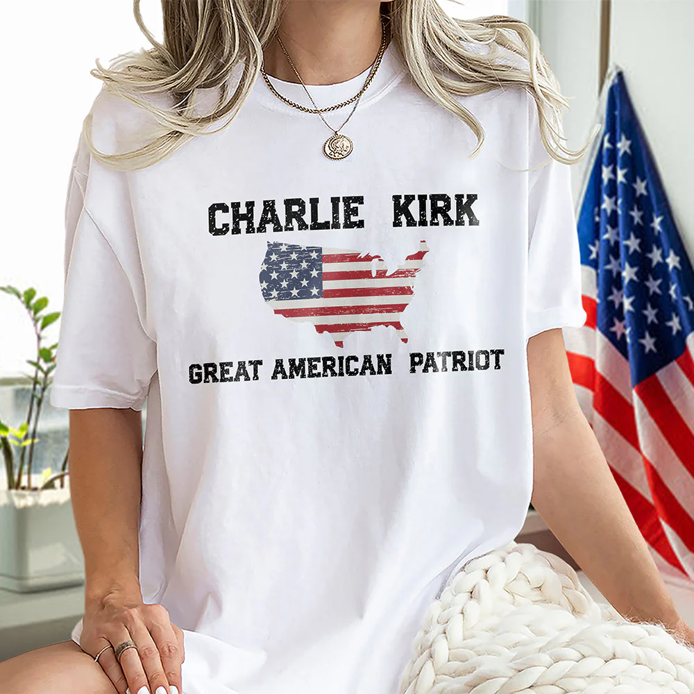 Charlie Kirk Great American Patriot Bright Shirt HA75 64426 - Image 2