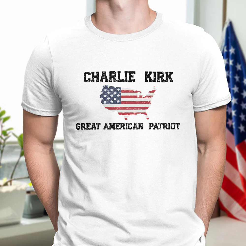 Charlie Kirk Great American Patriot Bright Shirt HA75 64426 - Image 3