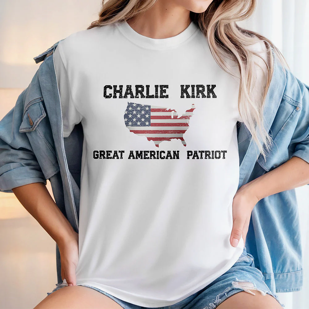 Charlie Kirk Great American Patriot Bright Shirt HA75 64426 - Image 6