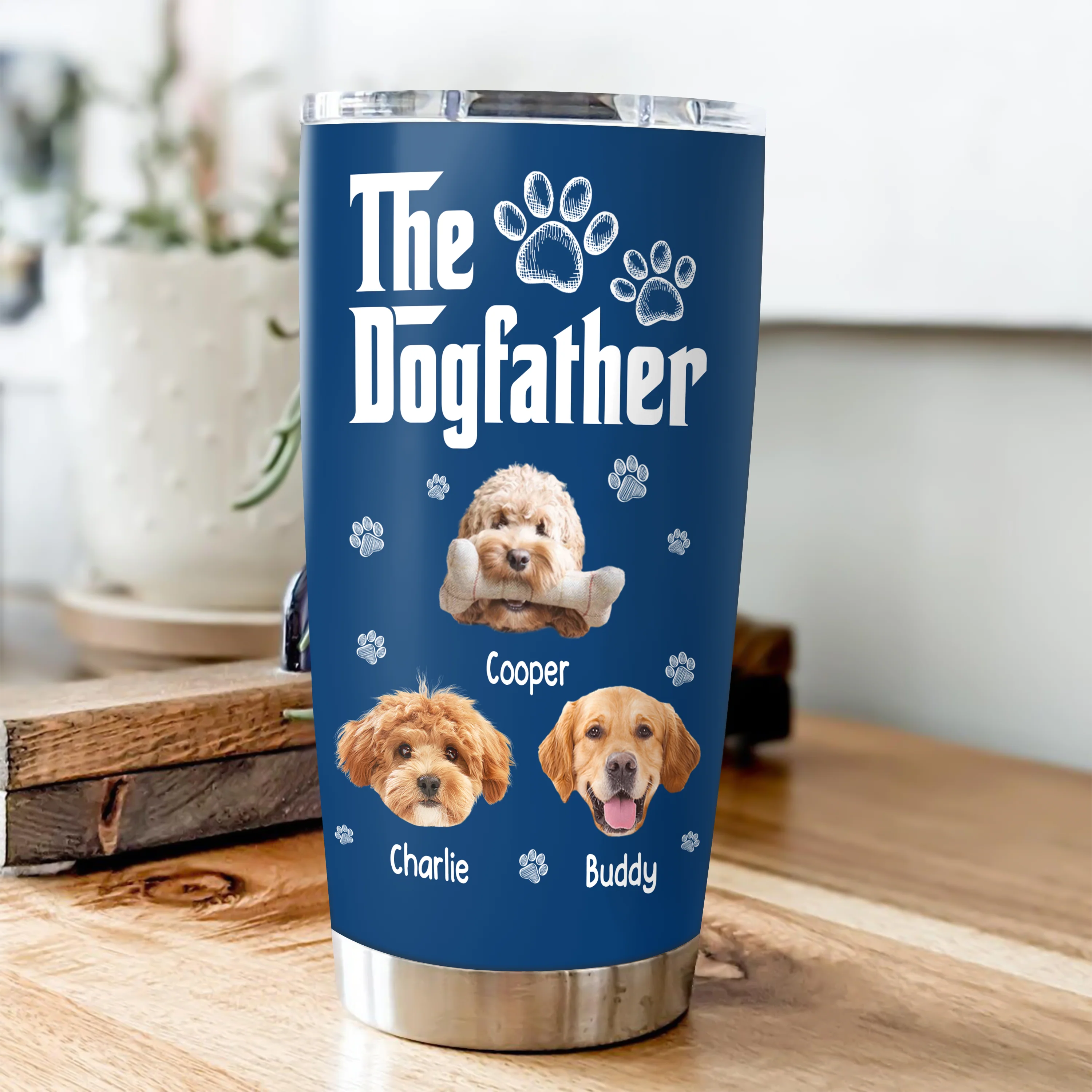 Cool Dog Father - Personalized Custom Fat Tumbler LM32 893699 - Image 3
