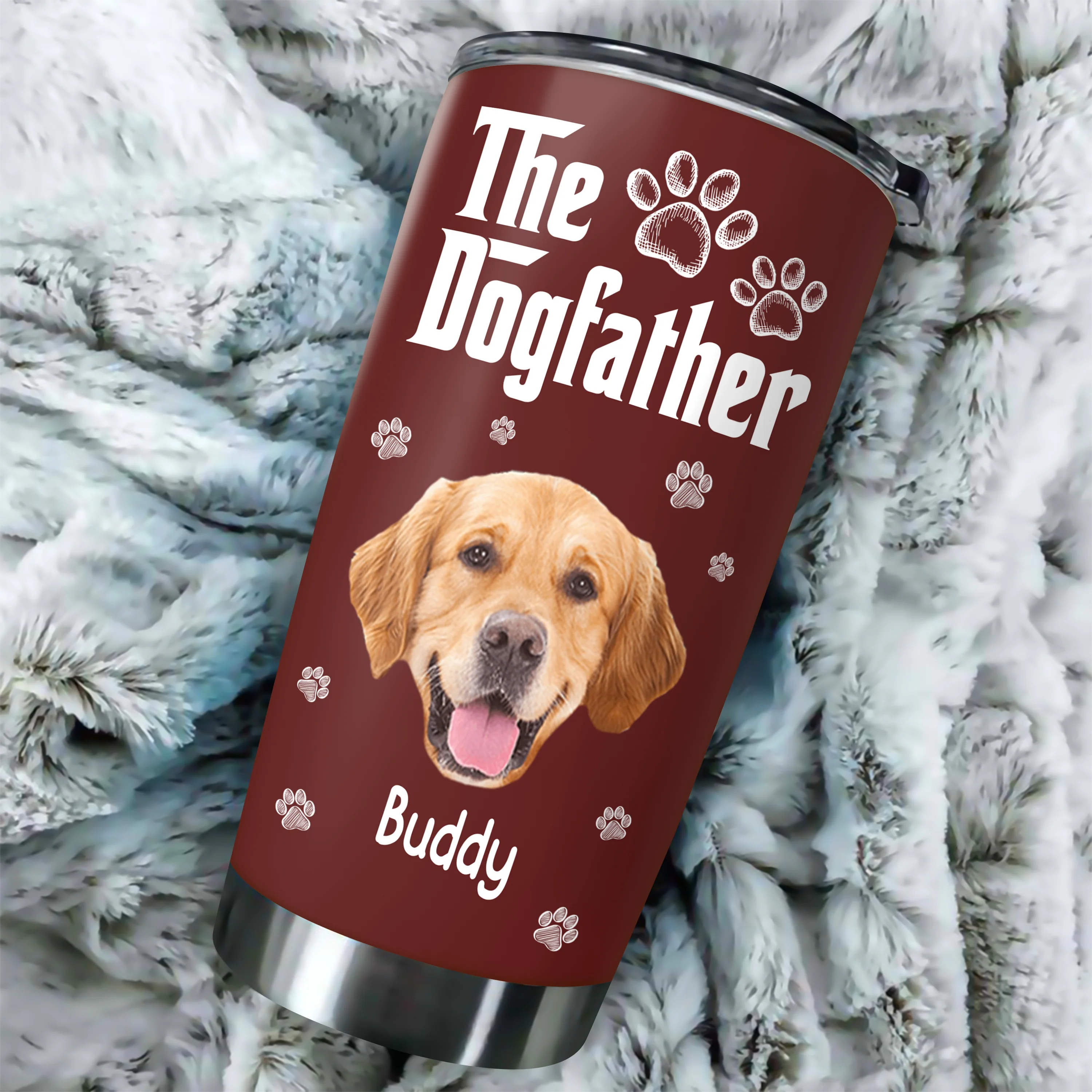 Cool Dog Father - Personalized Custom Fat Tumbler LM32 893699 - Image 5