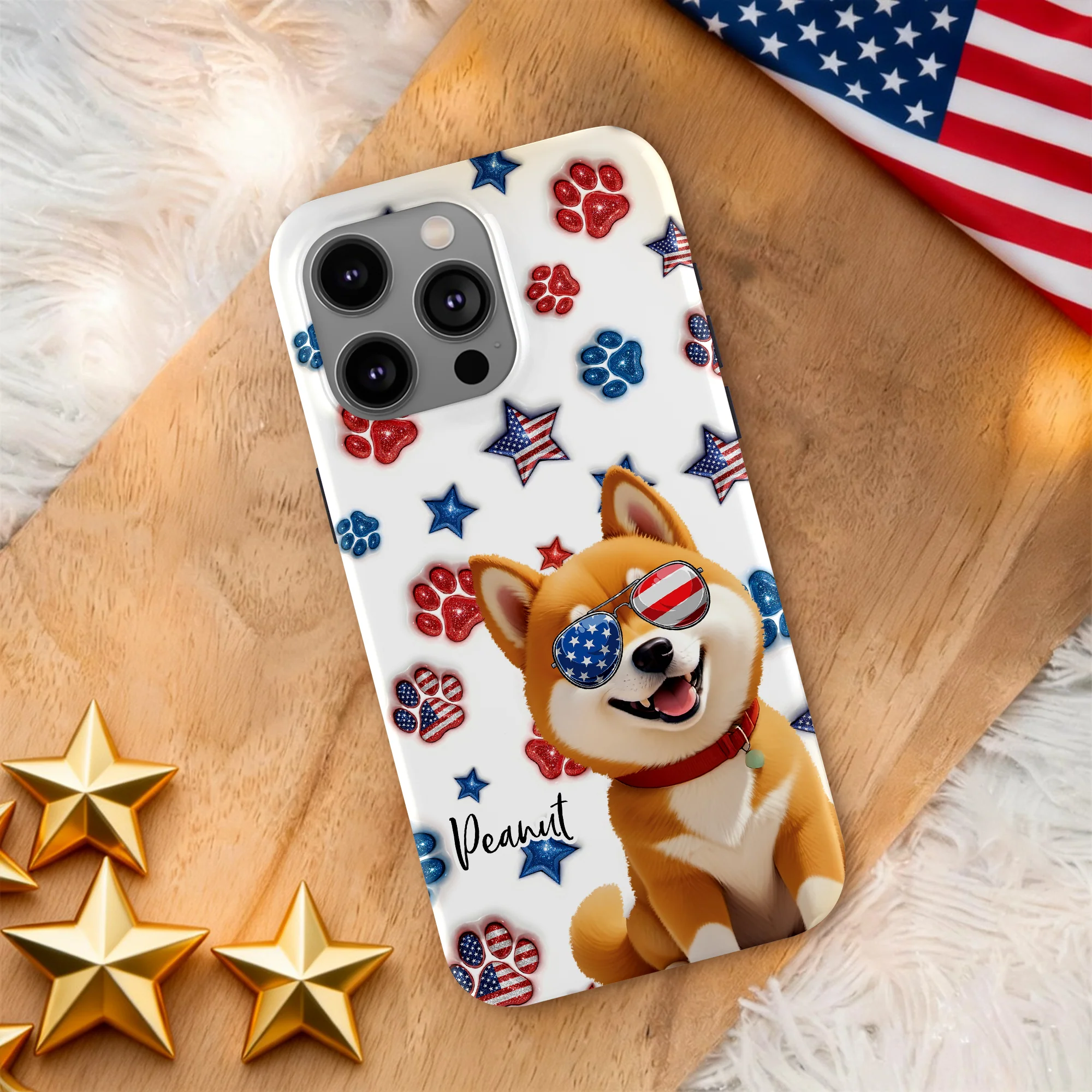 Custom 3D Dog US Flag Personalized Phone Case HA75 920320 - Image 12