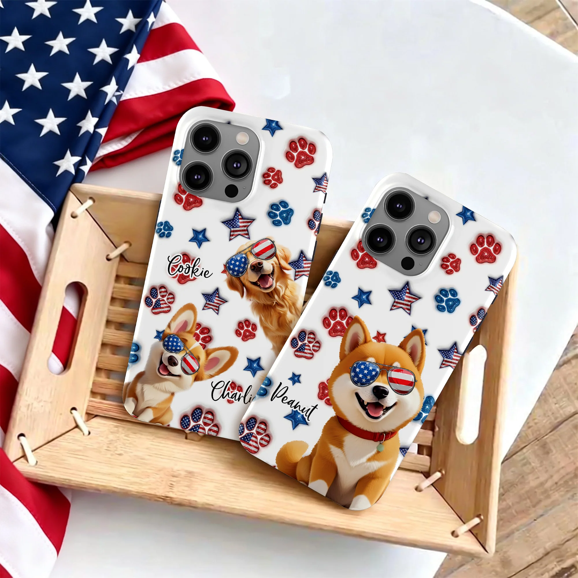 Custom 3D Dog US Flag Personalized Phone Case HA75 920320 - Image 13