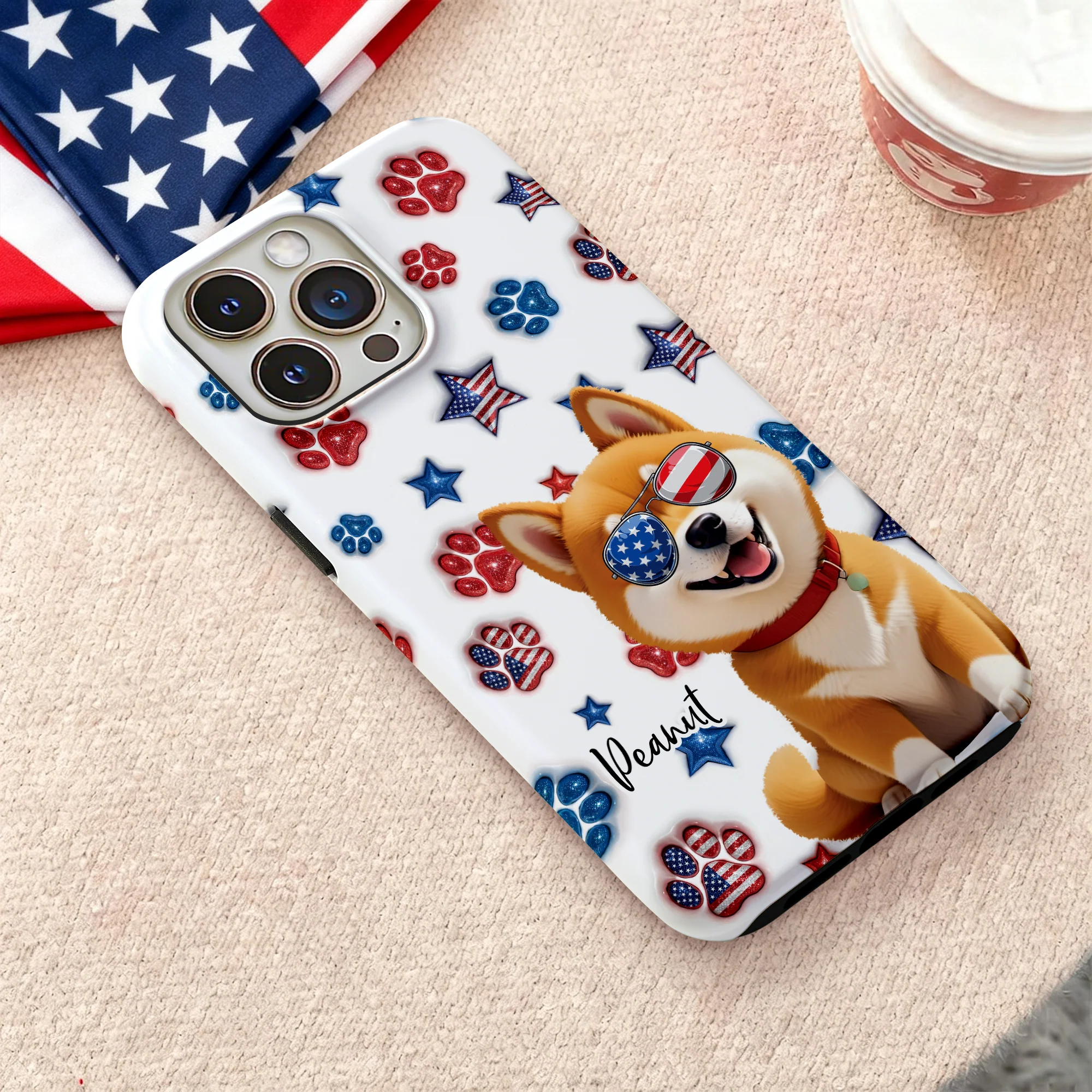Custom 3D Dog US Flag Personalized Phone Case HA75 920320 - Image 14