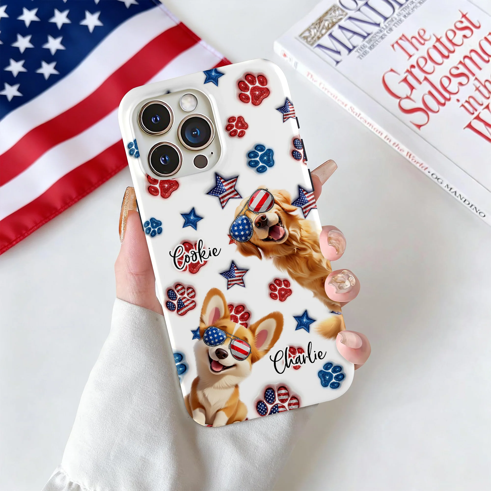 Custom 3D Dog US Flag Personalized Phone Case HA75 920320 - Image 3