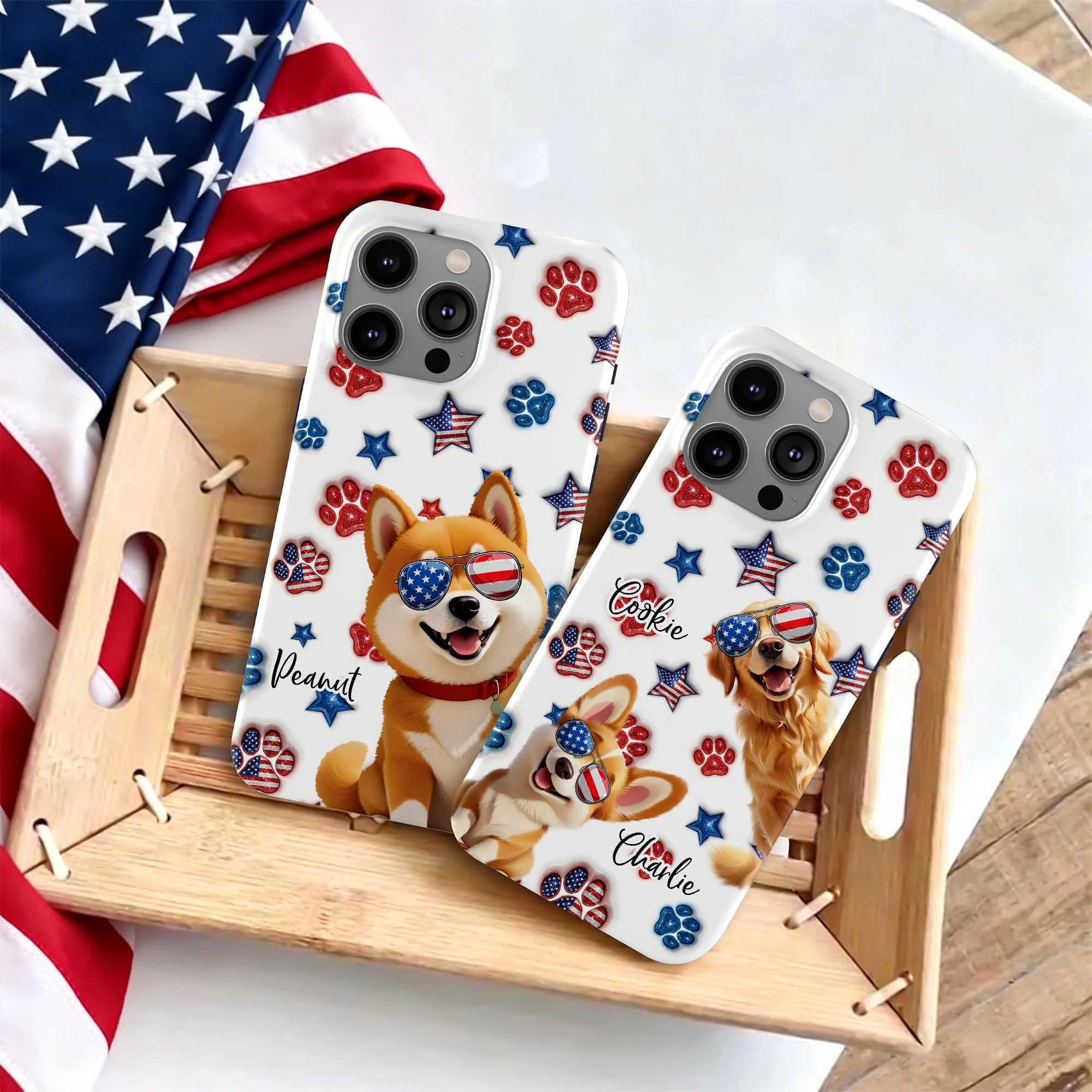 Custom 3D Dog US Flag Personalized Phone Case HA75 920320 - Image 6