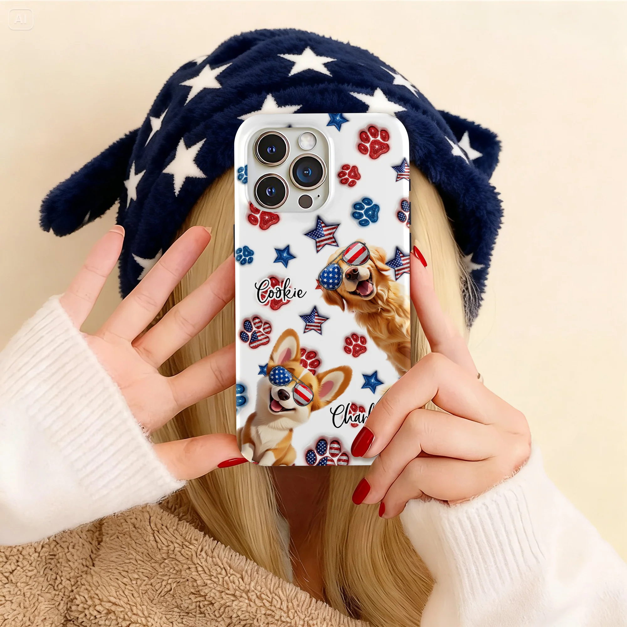 Custom 3D Dog US Flag Personalized Phone Case HA75 920320 - Image 8