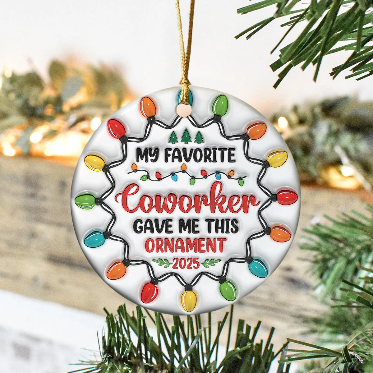 Custom 3D Inflated Effect Printed Ceramic Ornament Christmas Gift for Jobs & Family TH10 894837 - Image 13