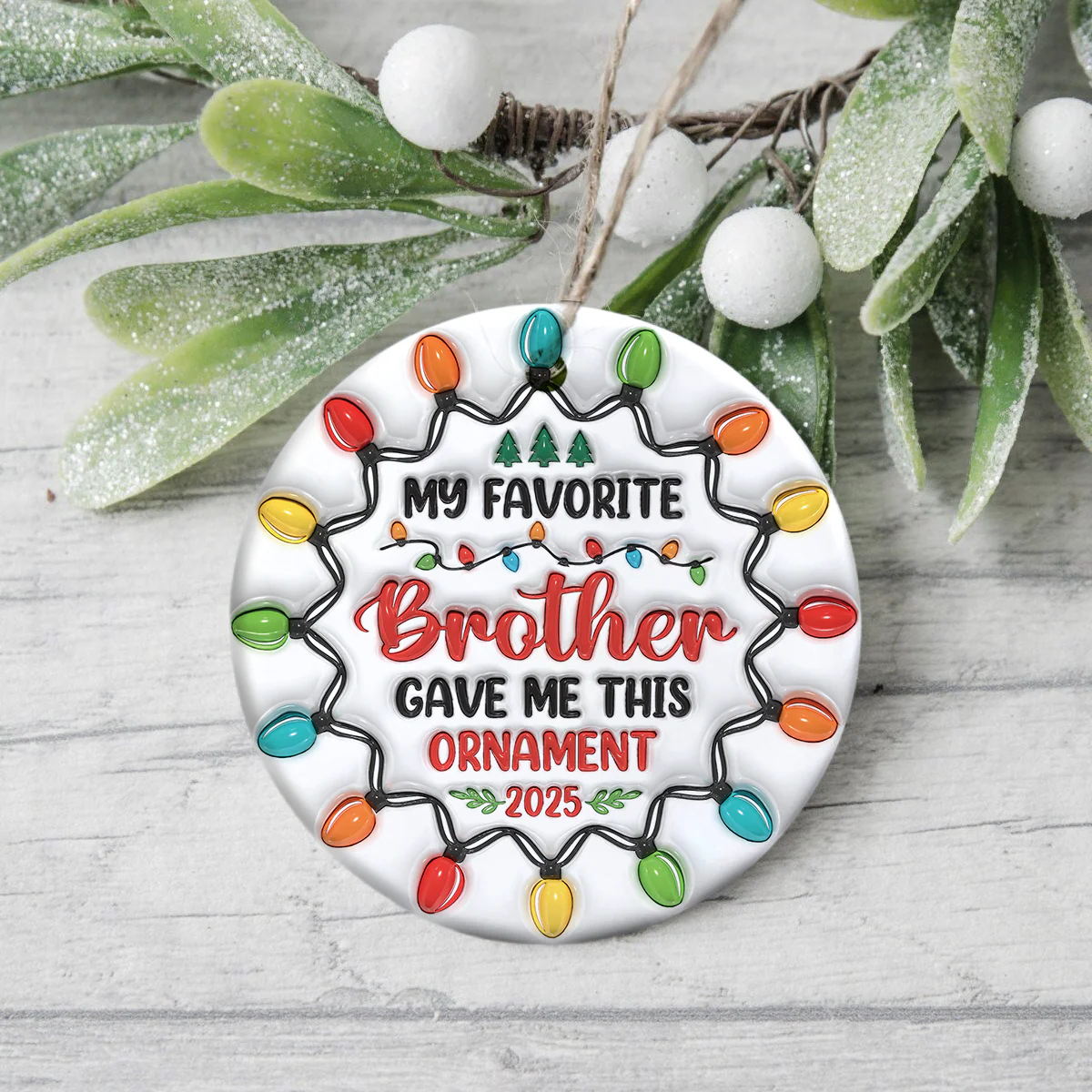 Custom 3D Inflated Effect Printed Ceramic Ornament Christmas Gift for Jobs & Family TH10 894837 - Image 9