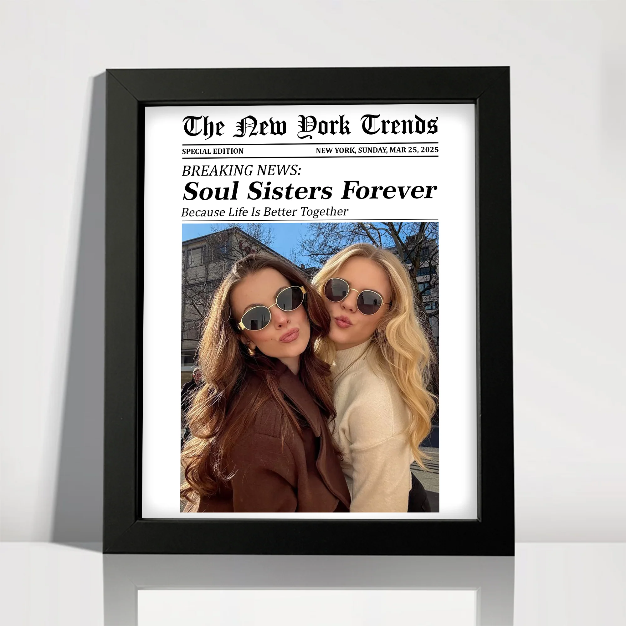 Custom Best Friends Photo Gift - Personalized Newspaper Photo Poster CH07 896478 - Image 4