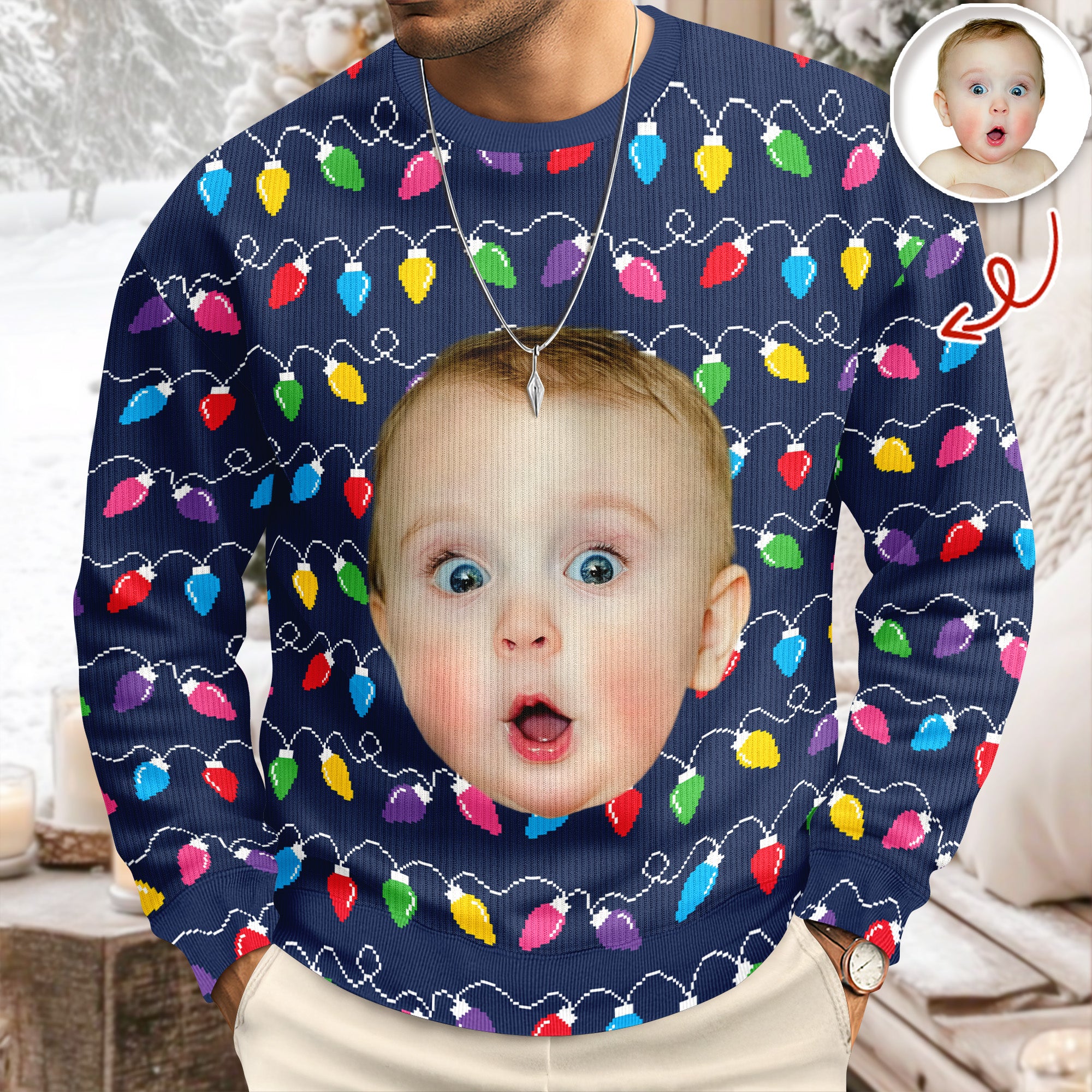 Custom Big Face Photo This Is My Ugly Sweater - Personalized Ugly Sweater CH07 896056 - Image 6