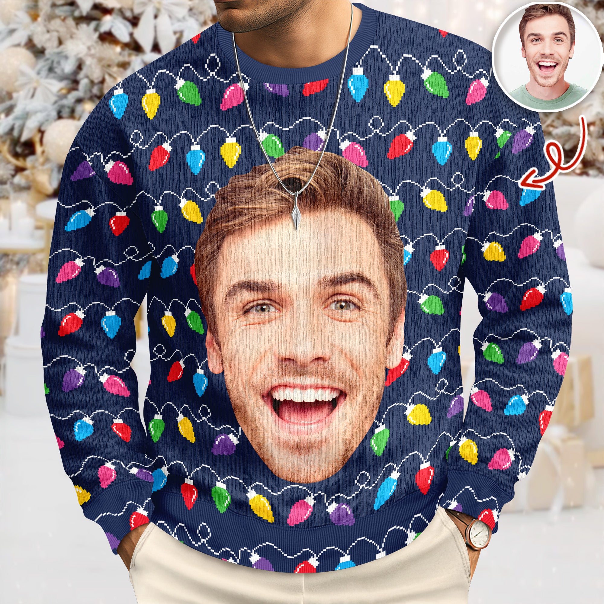 Custom Big Face Photo This Is My Ugly Sweater - Personalized Ugly Sweater CH07 896056 - Image 8