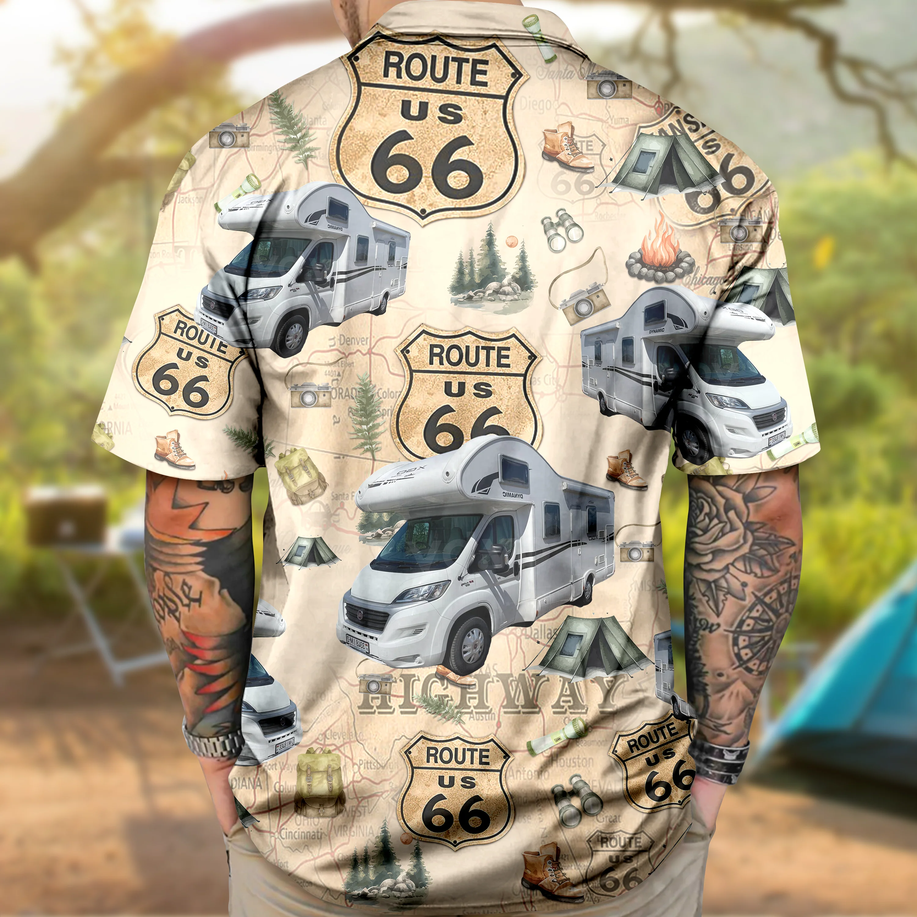 Custom Camping Car Photo Hawaiian Shirt TH10 892737 - Image 5