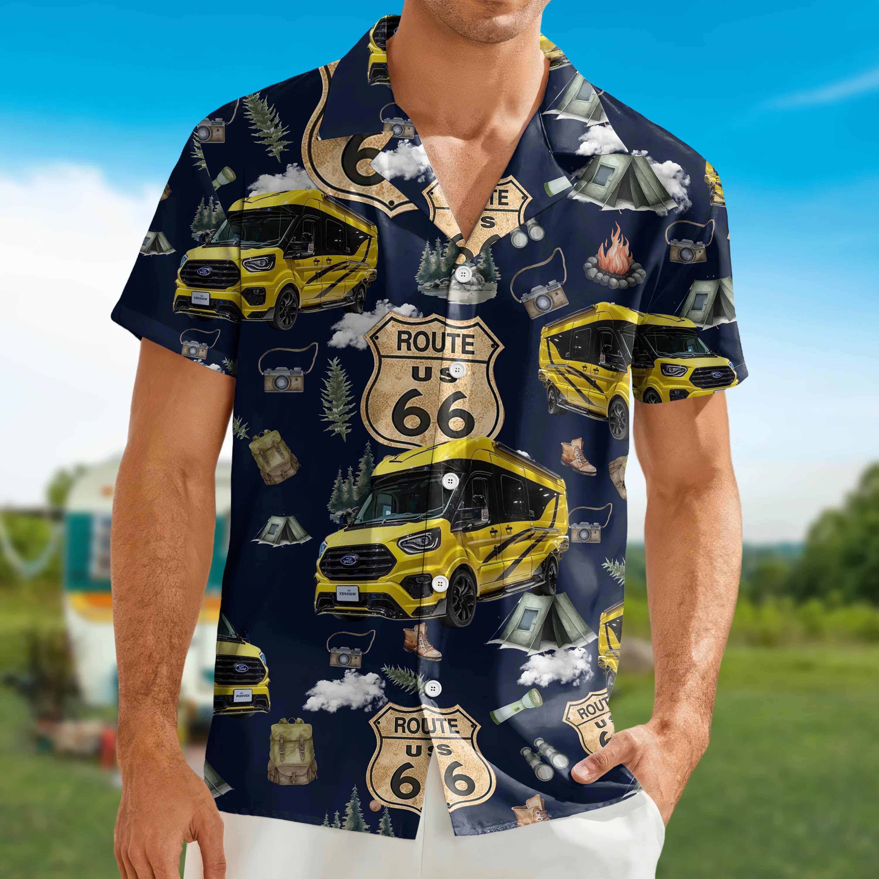 Custom Camping Car Photo Hawaiian Shirt TH10 892737 - Image 6