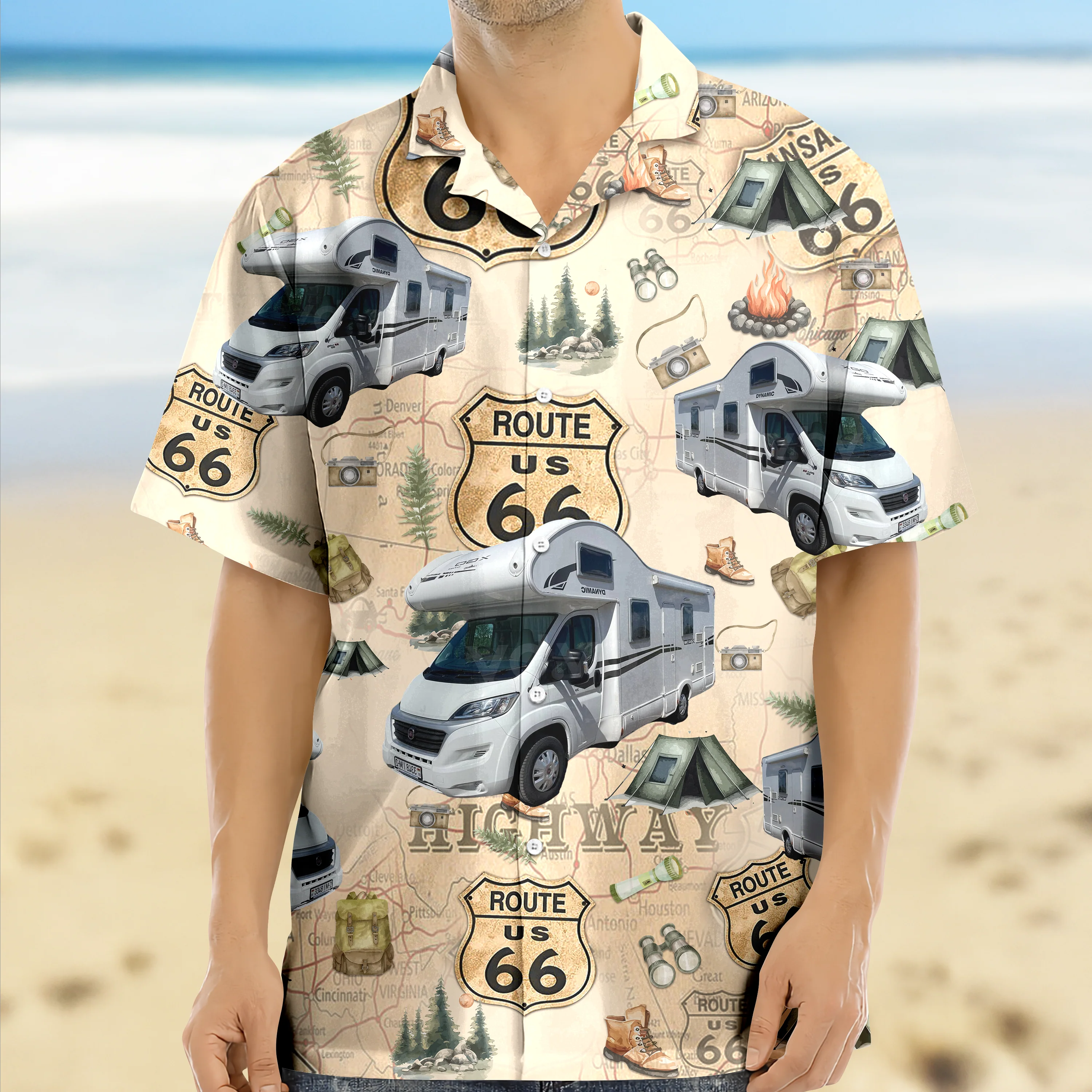 Custom Camping Car Photo Hawaiian Shirt TH10 892737 - Image 9