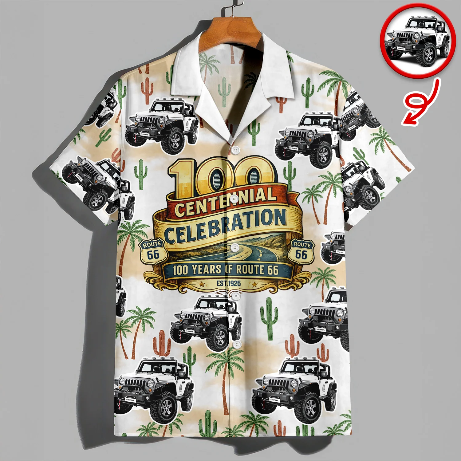 Custom Car Photo 100 Centenial Celebration 100 Years Of Route 66 Hawaii Shirt CH07 910828 - Image 9