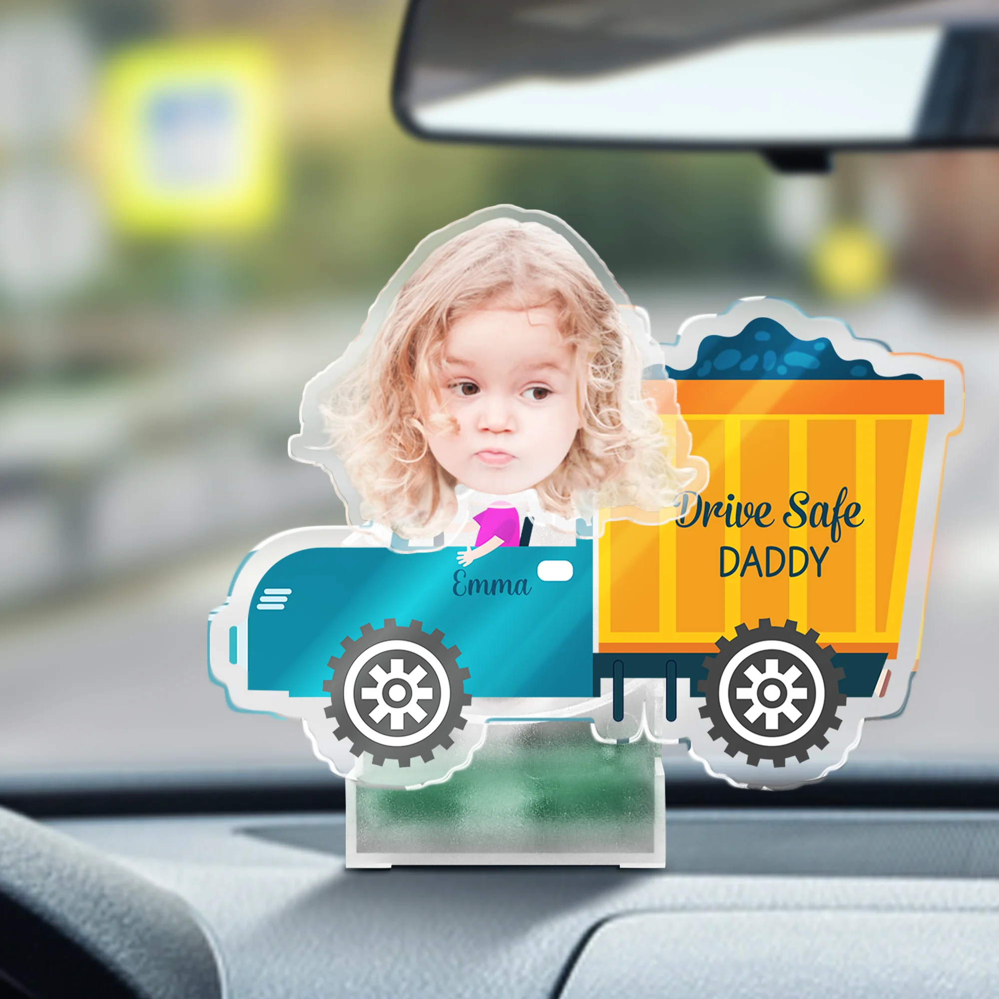 Custom Car Photo, Drive Safe Daddy Shaking Head HO82 893844 - Image 3