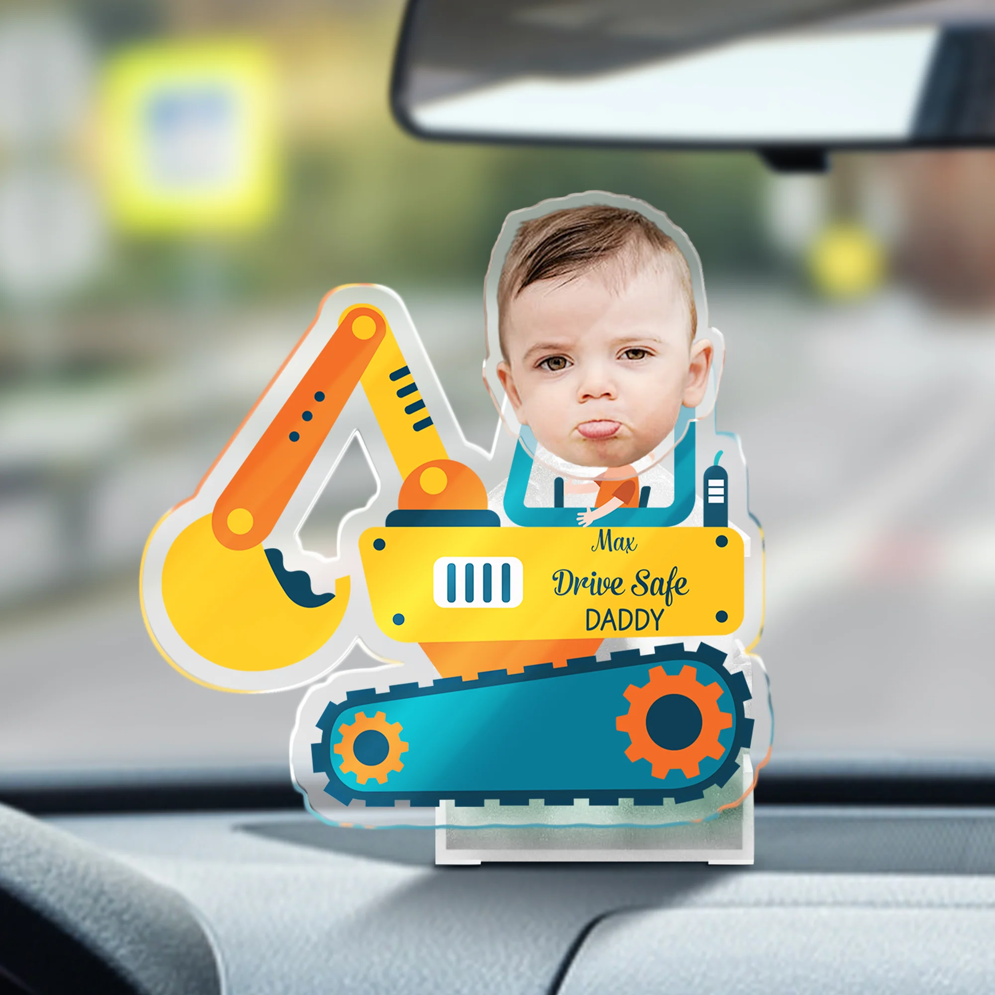 Custom Car Photo, Drive Safe Daddy Shaking Head HO82 893844 - Image 4