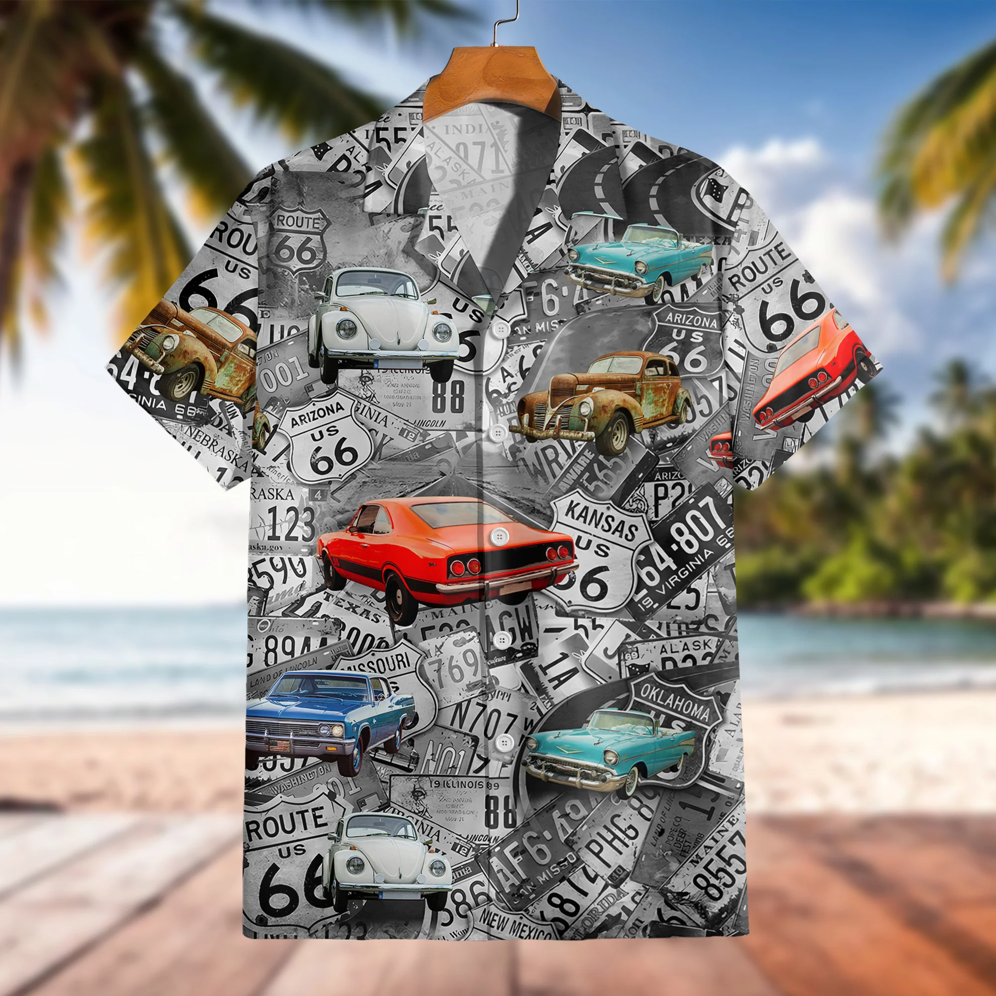 Custom Car Photo High Quality Unisex Hawaiian Shirt HO82 894432 - Image 4