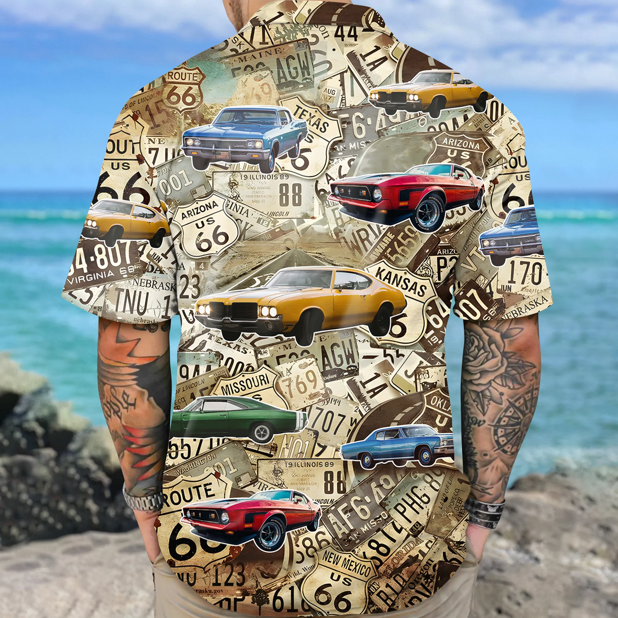 Custom Car Photo High Quality Unisex Hawaiian Shirt HO82 894432 - Image 5