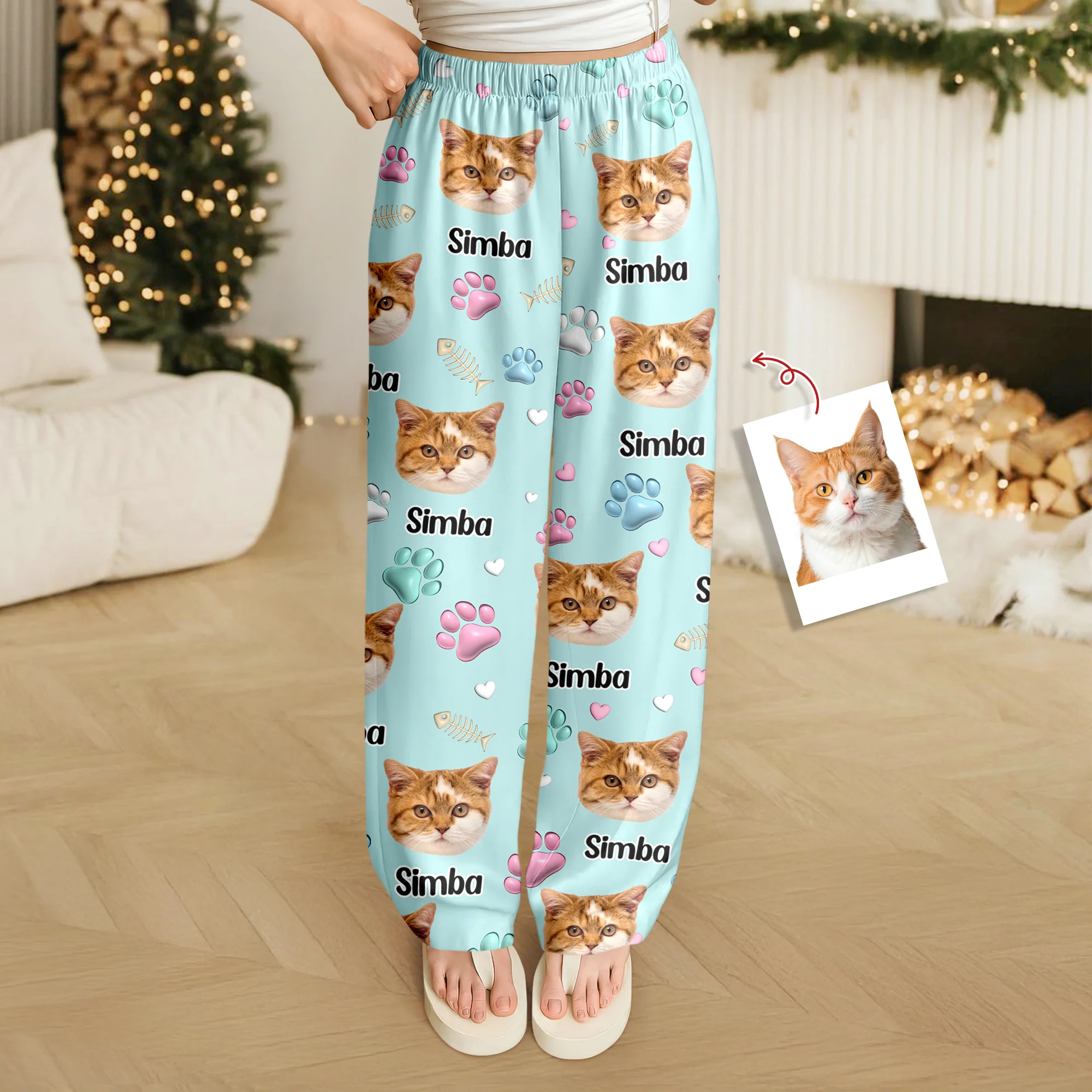 Custom Cat Face Personalized Sweatpants Gift For Cat Lovers HA75 898132 - Image 3