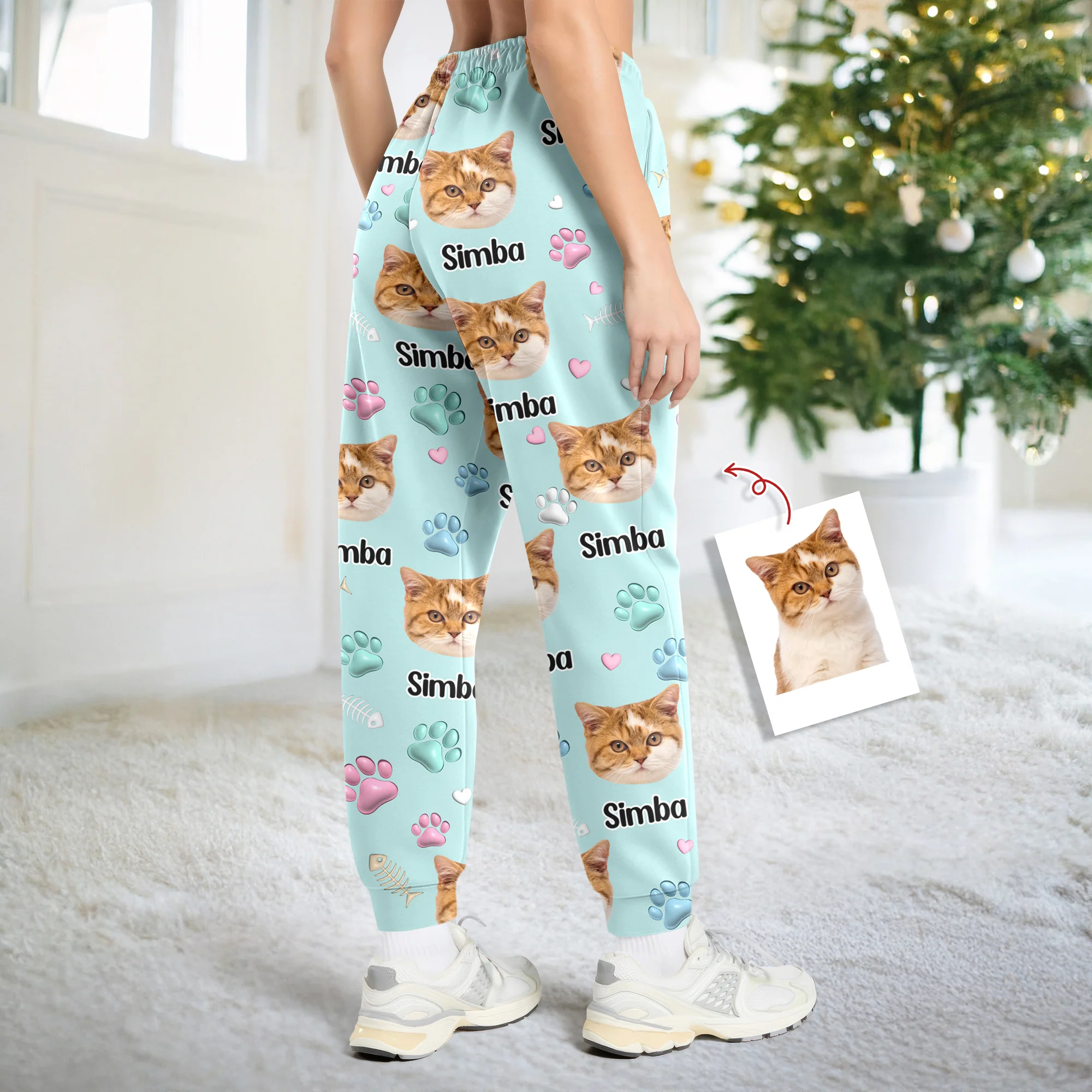 Custom Cat Face Personalized Sweatpants Gift For Cat Lovers HA75 898132 - Image 8