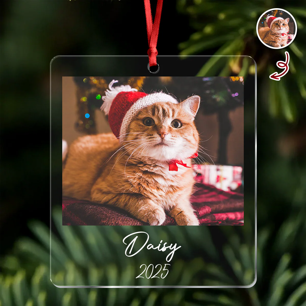 Custom Cat Photo Acrylic Ornament Christmas Gift For Cat Lovers LM32 895771 - Image 11