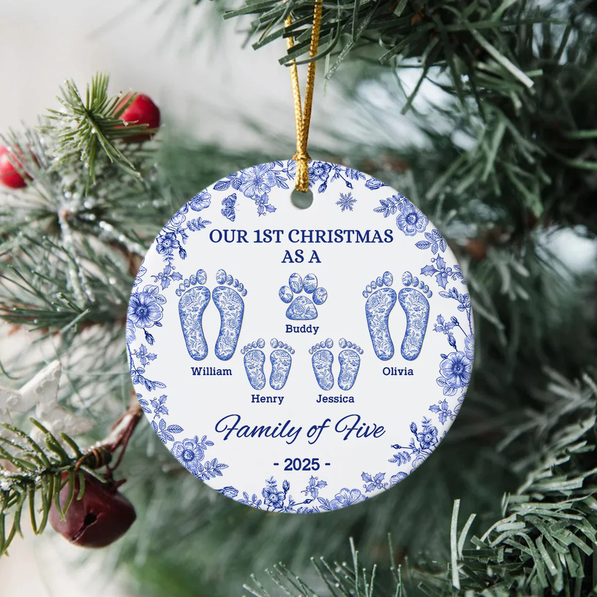 Custom Christmas Birthday Ceramic Ornament Gifts For Mom, Dad, Kids TH10 894741
