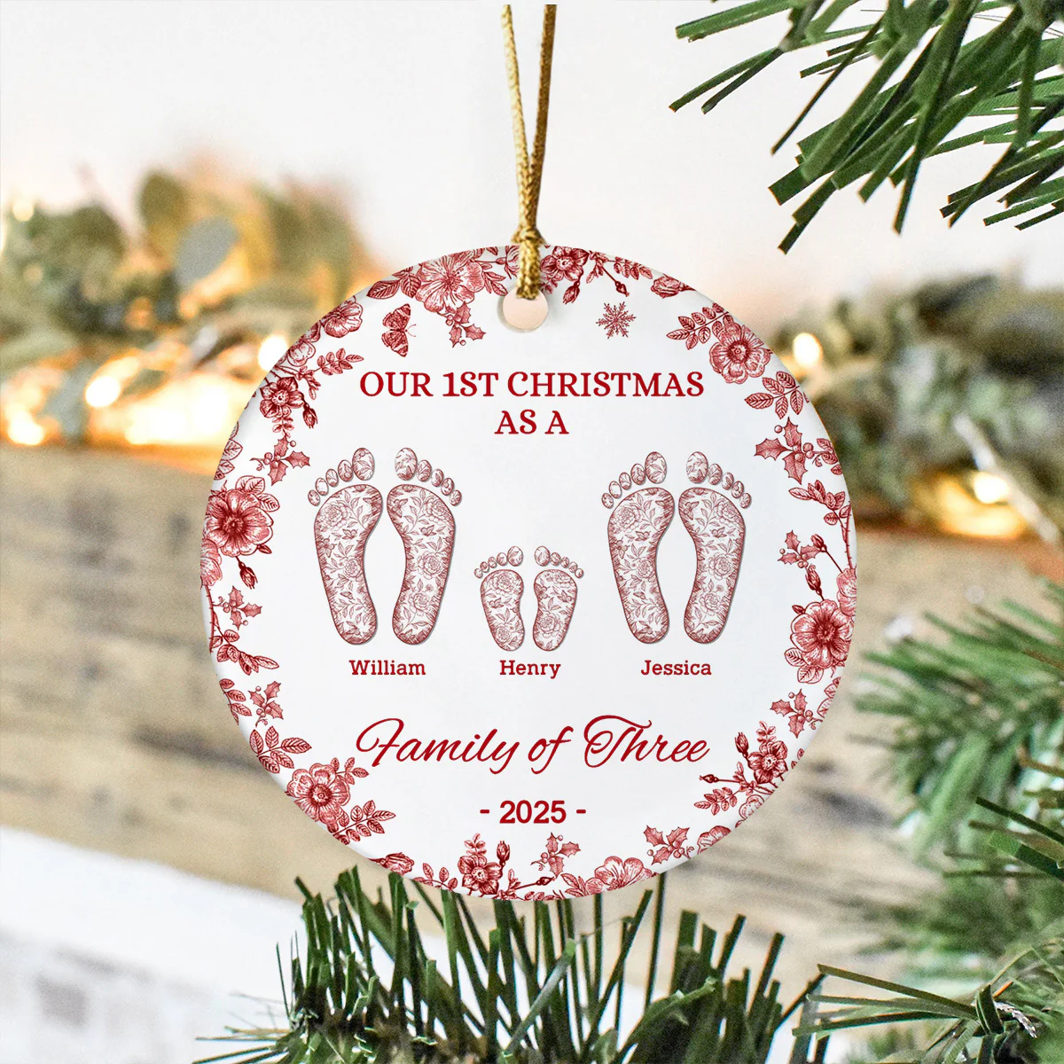 Custom Christmas Birthday Ceramic Ornament Gifts For Mom, Dad, Kids TH10 894741 - Image 7