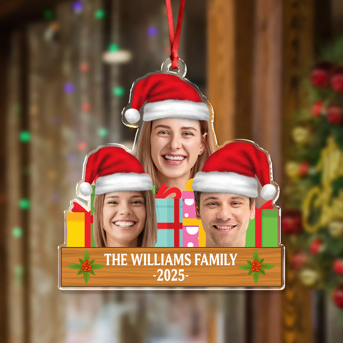 Custom Christmas Family Photo Acrylic Ornament Gift For Family TH10 894859 - Image 2