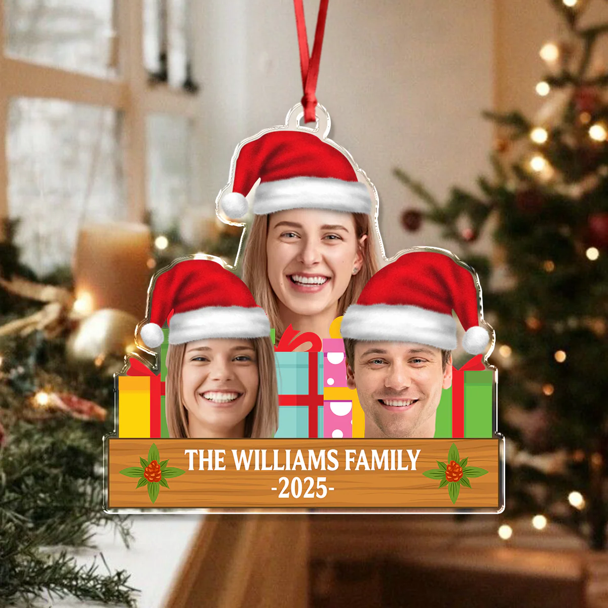 Custom Christmas Family Photo Acrylic Ornament Gift For Family TH10 894859 - Image 4