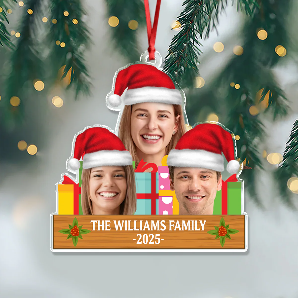 Custom Christmas Family Photo Acrylic Ornament Gift For Family TH10 894859 - Image 5