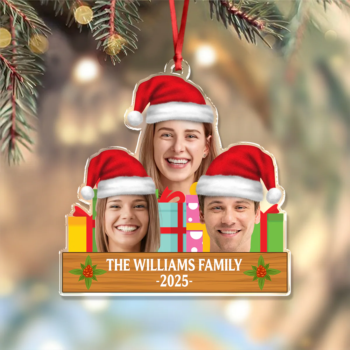 Custom Christmas Family Photo Acrylic Ornament Gift For Family TH10 894859 - Image 6