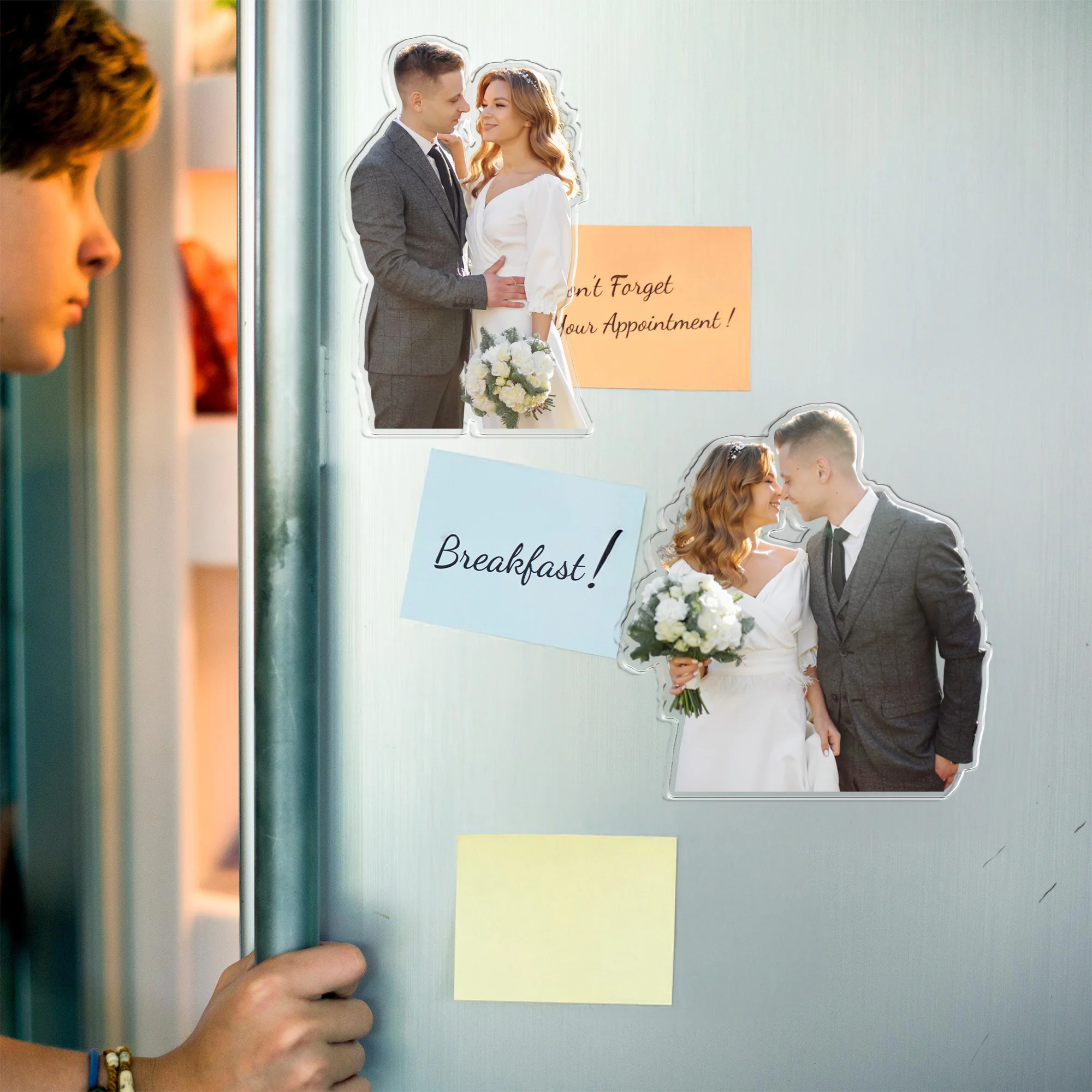 Custom Couple Photo Acrylic Fridge Magnet Gift For Couple HO82 900790 - Image 2