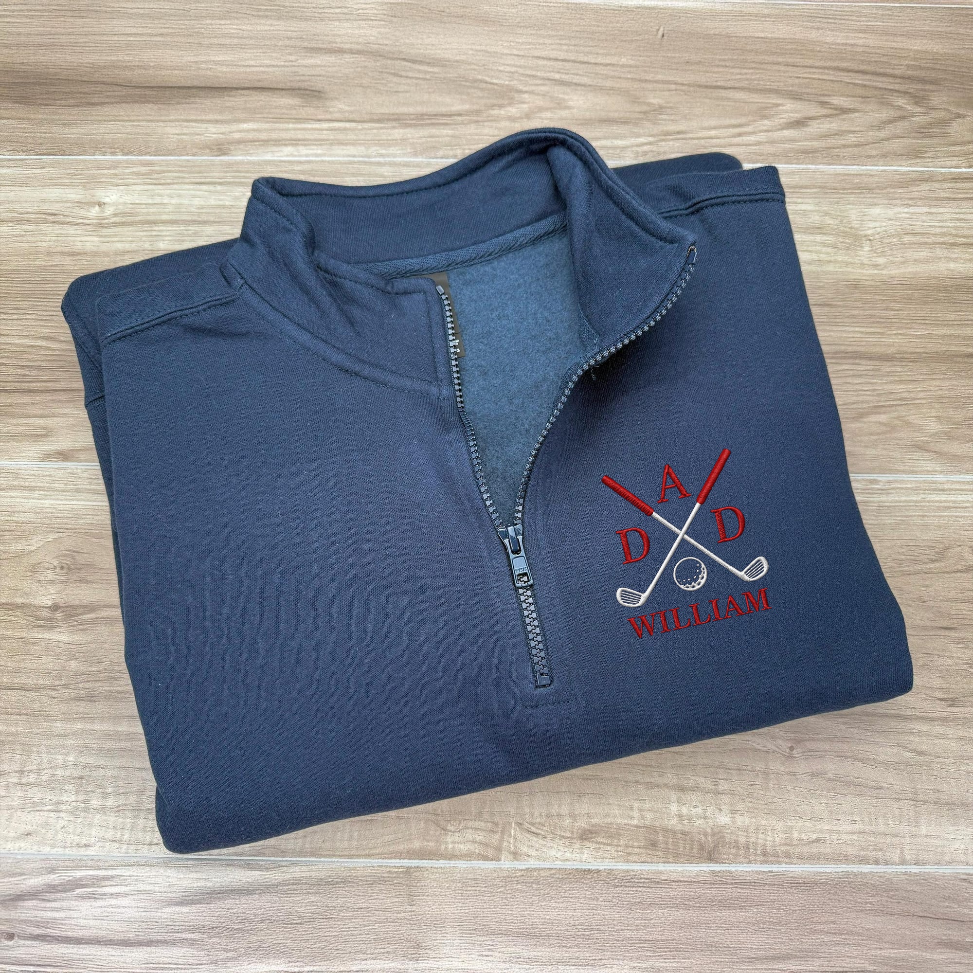Custom Dad Mom Golf Embroidered Quarter Zip Sweater Father’s Day Gift HO82 902296 - Image 6